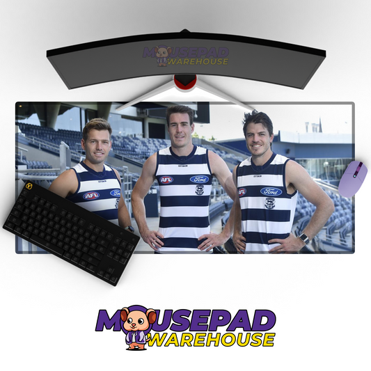 Geelong Cats V12 Mousepad Deskmat Mockup