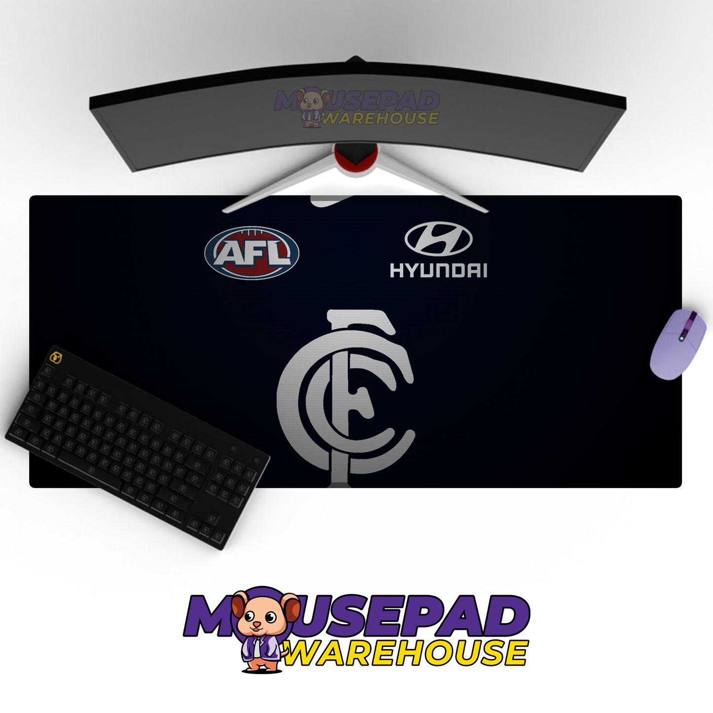 Geelong Cats V4 Mousepad Deskmat Mockup