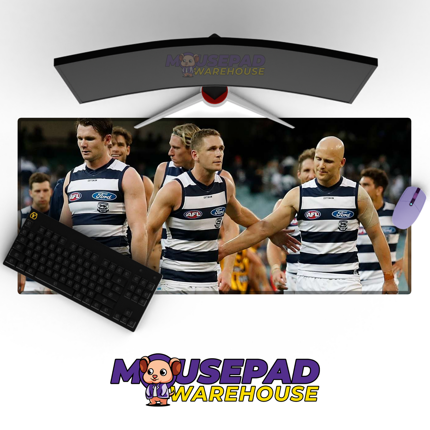Geelong Cats V5 Mousepad Deskmat Mockup