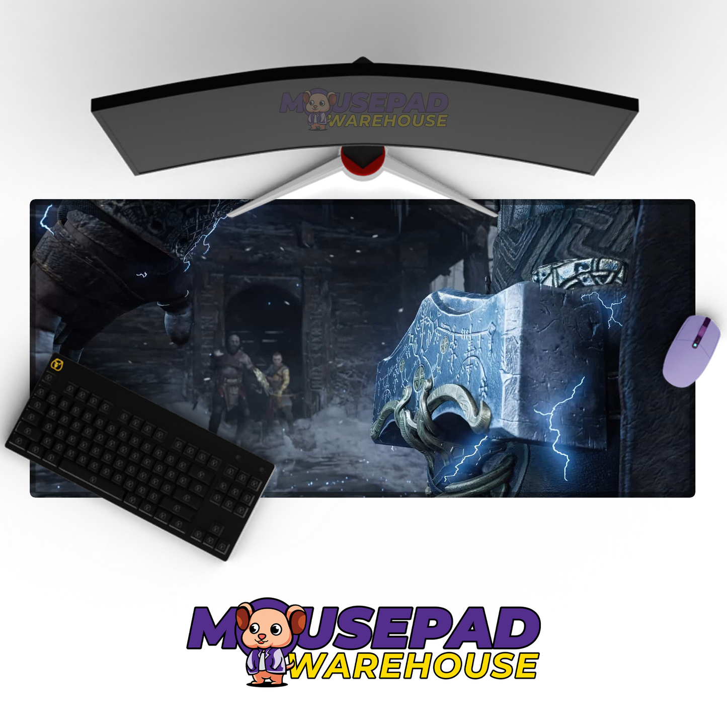God of War Ragnarok V11 Mousepad Mockup