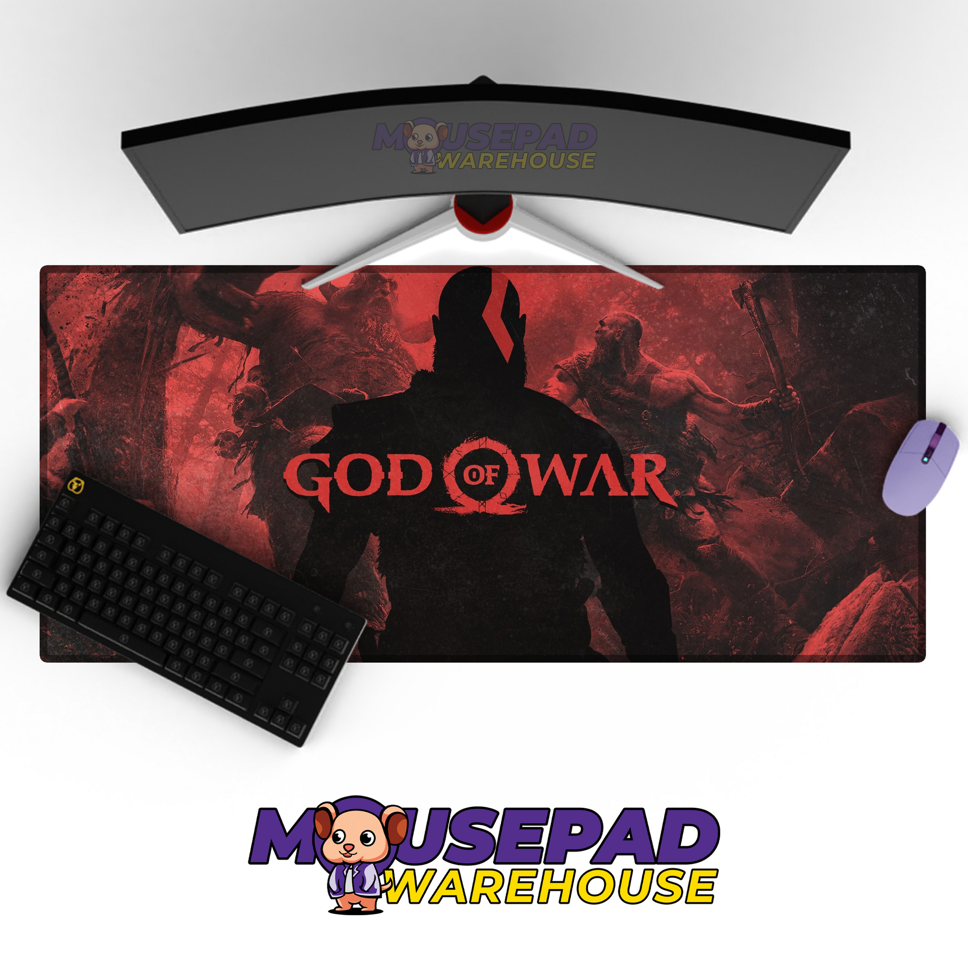 God of War Ragnarok V13 Mousepad Mockup