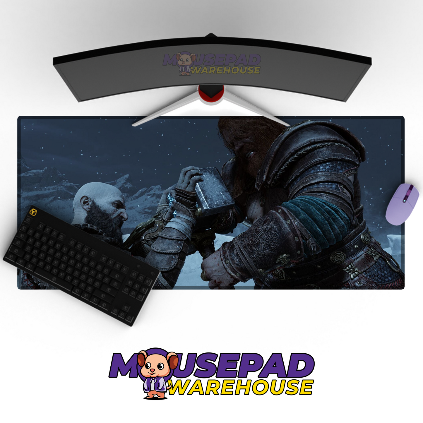 God of War Ragnarok V14 Mousepad Mockup