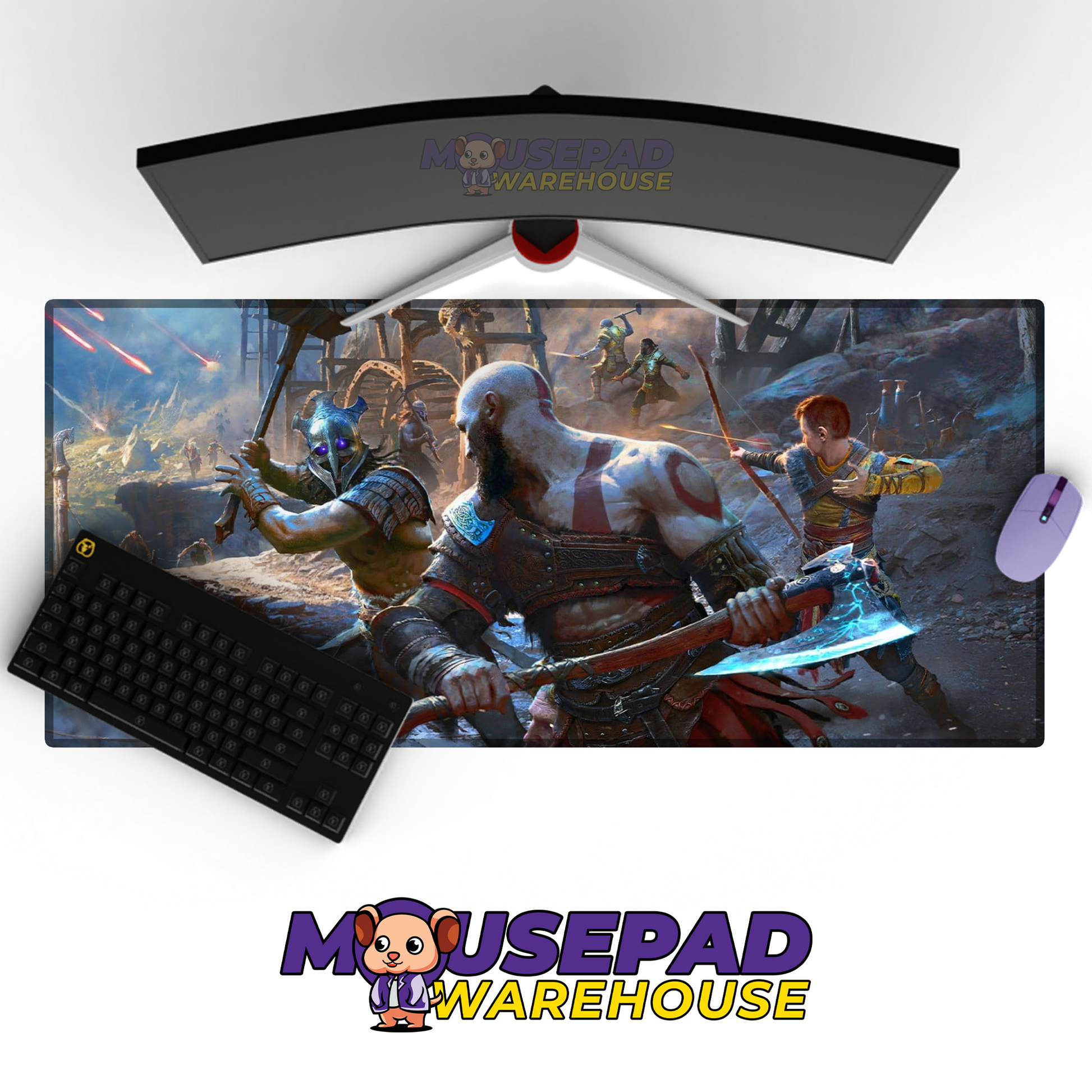 God of War Ragnarok V17 Mousepad Mockup