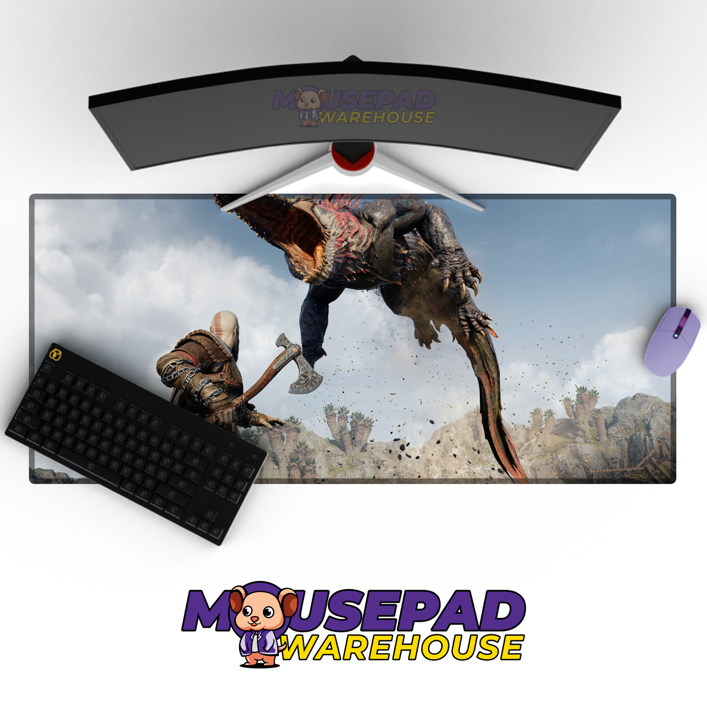 God of War Ragnarok V2 Mousepad Mockup