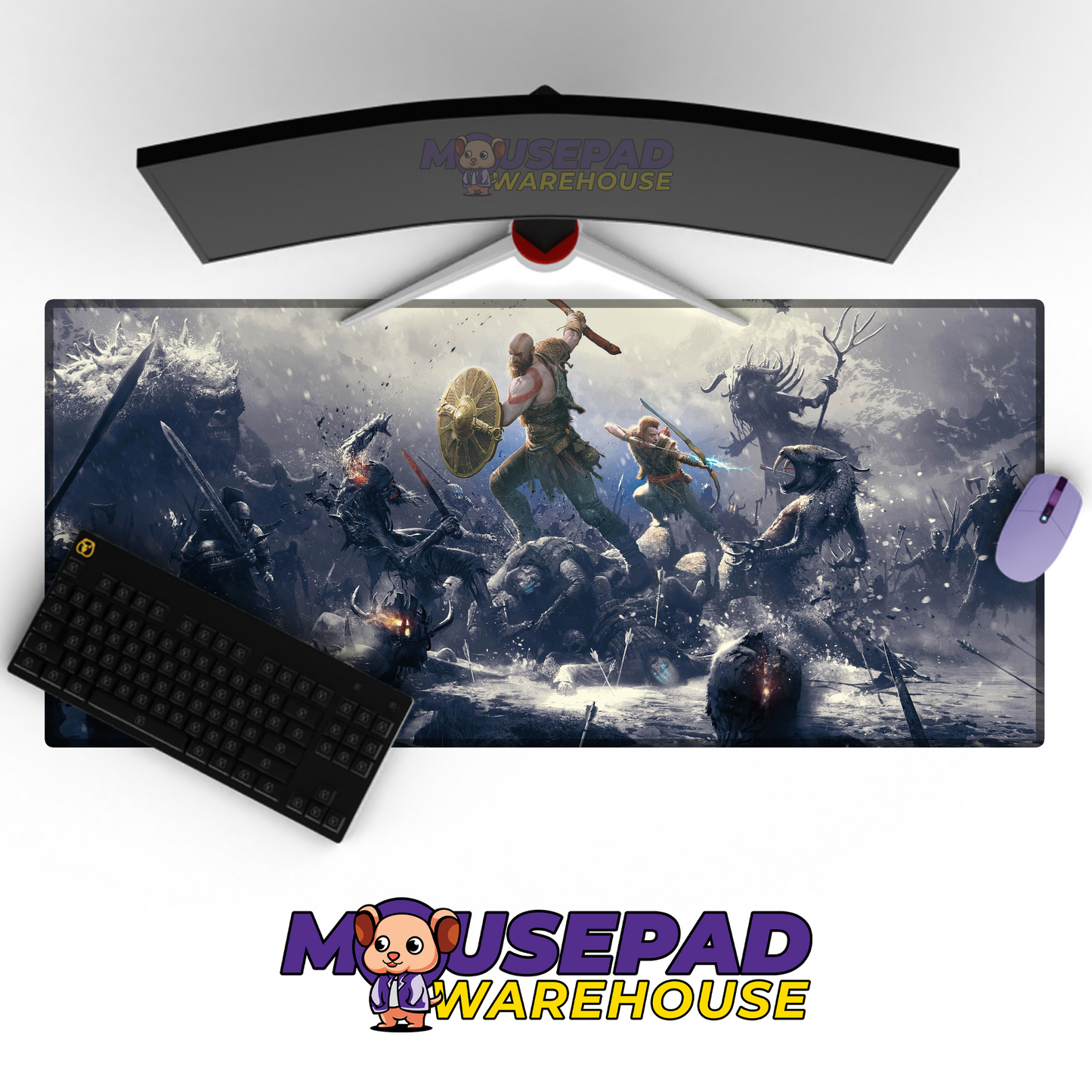 God of War Ragnarok V7 Mousepad Mockup