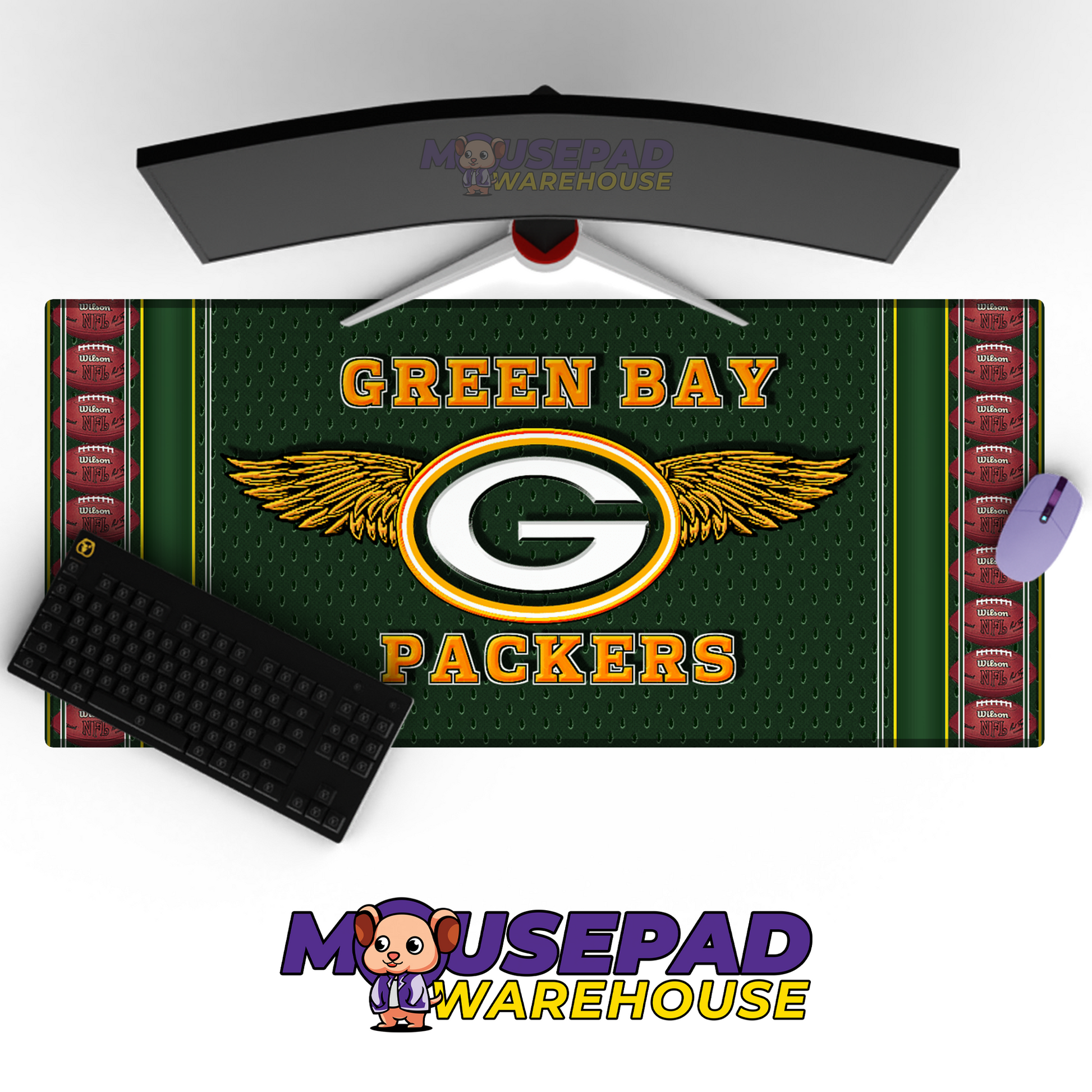 Green Bay Packers V26 Mousepad Deskmat Mockup