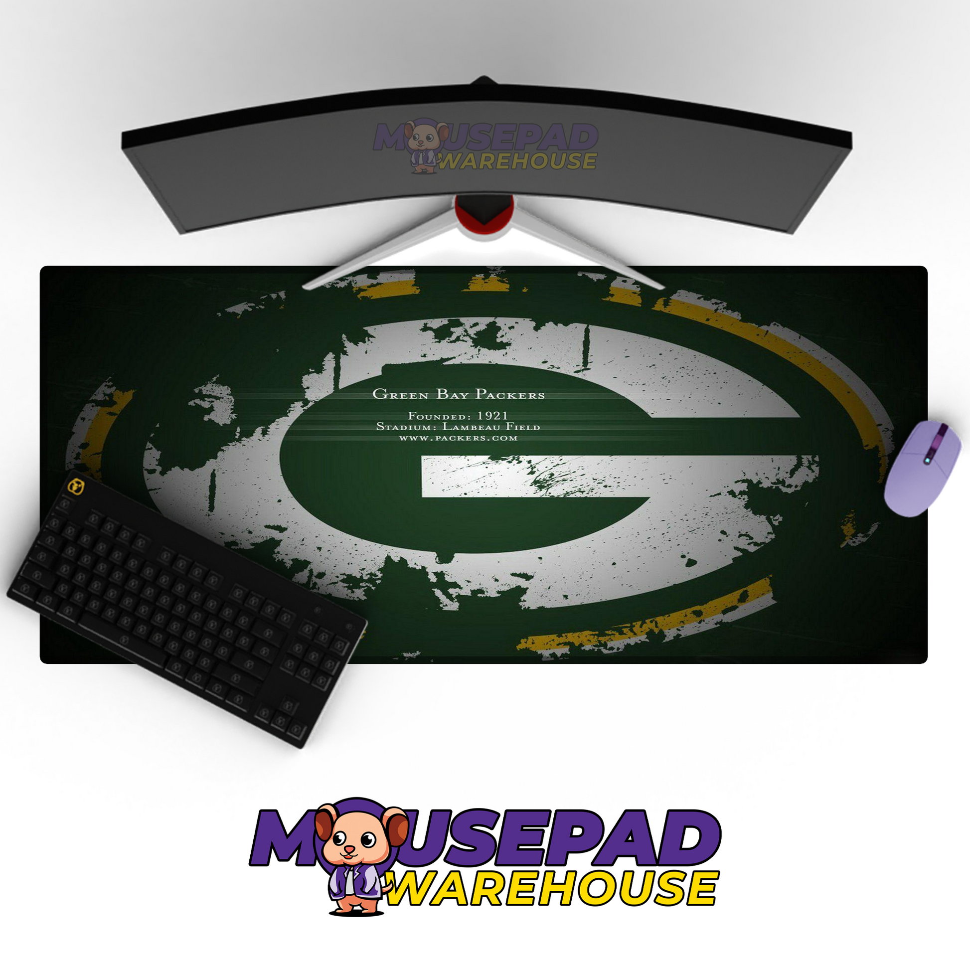 Green Bay Packers V27 Mousepad Deskmat Mockup