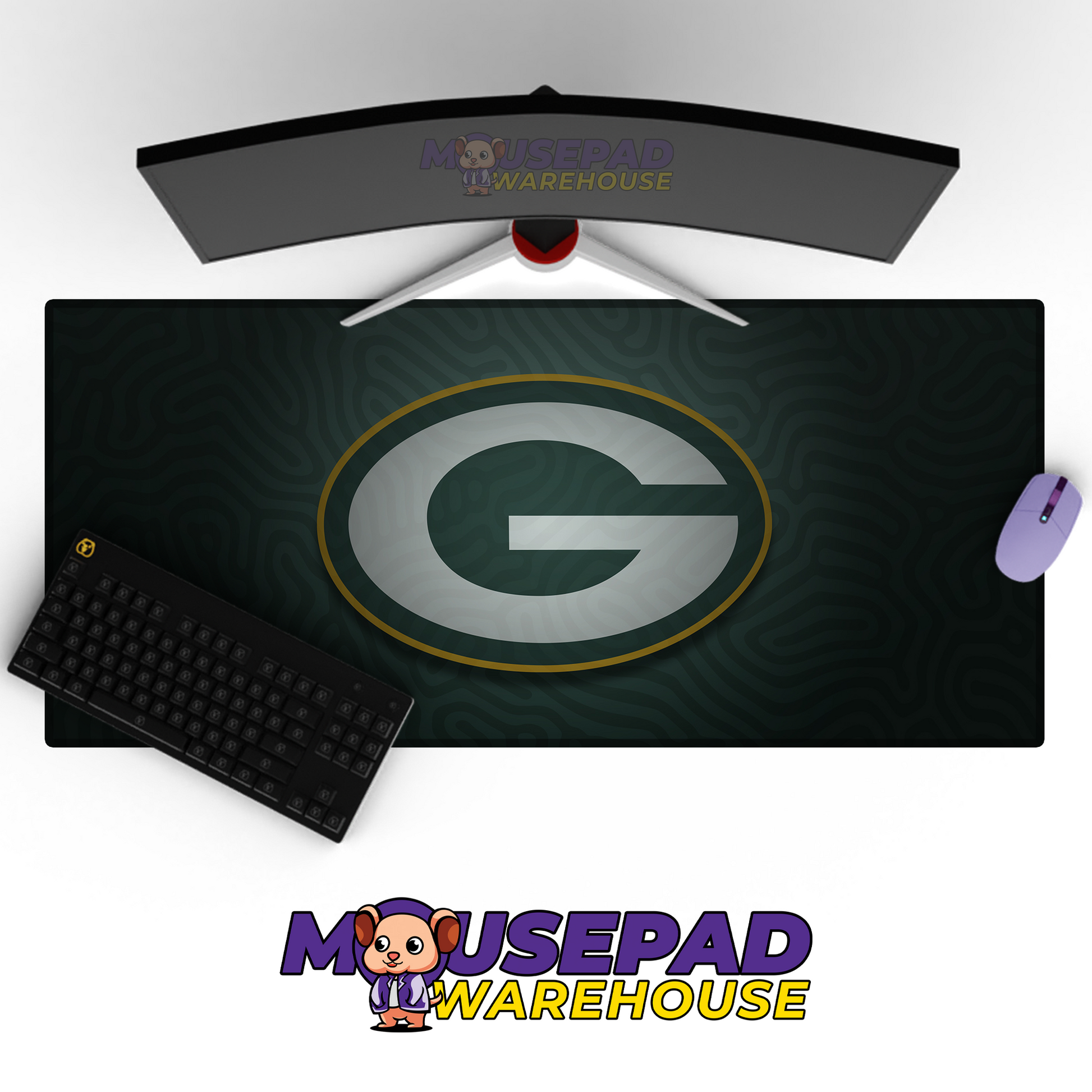 Green Bay Packers V2 Mousepad Deskmat Mockup