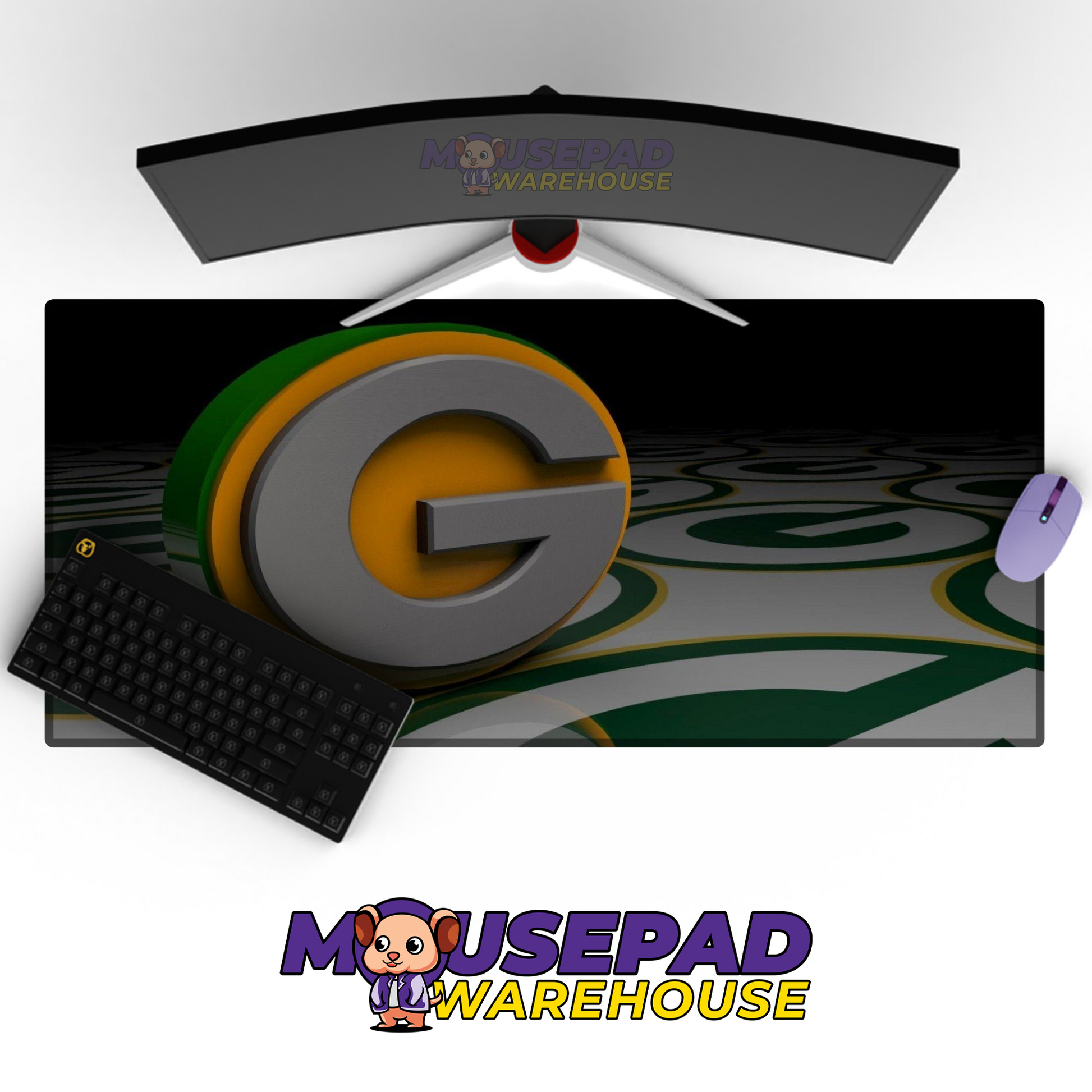 Green Bay Packers V31 Mousepad Deskmat Mockup
