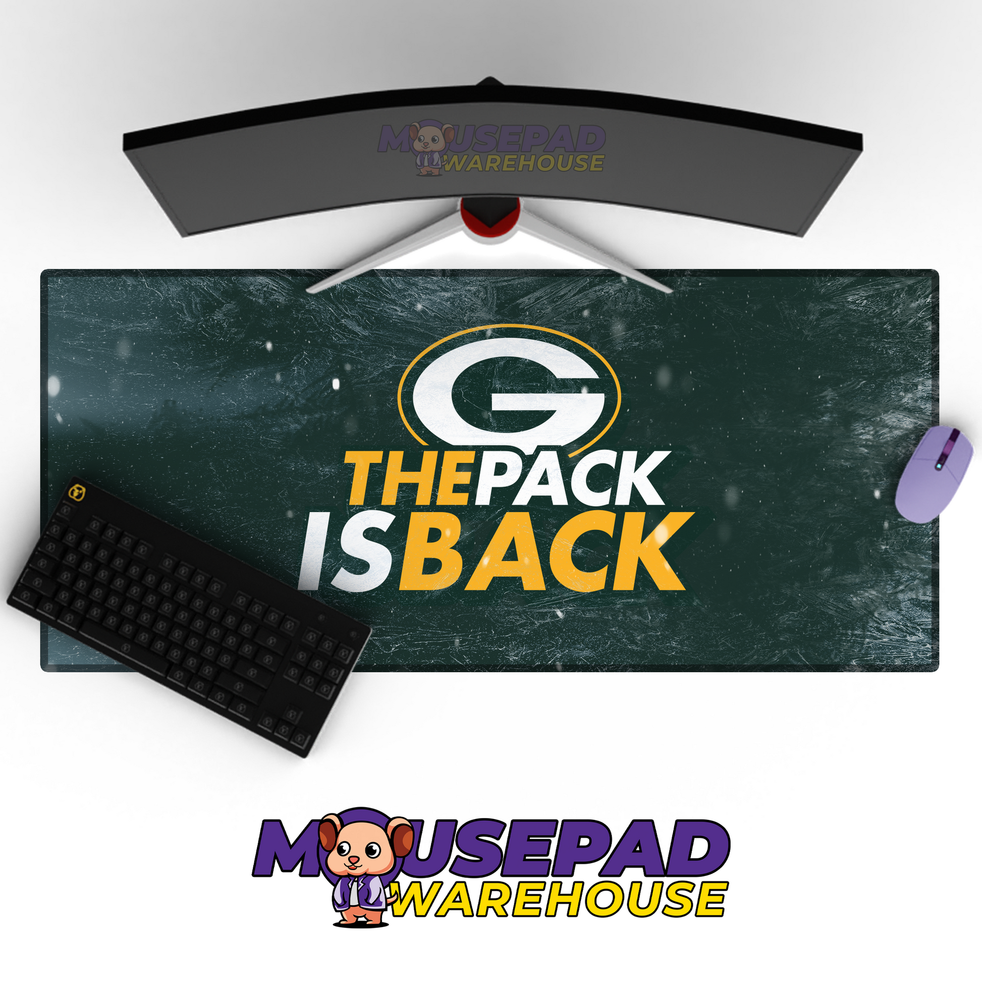 Green Bay Packers V35 Mousepad Deskmat Mockup