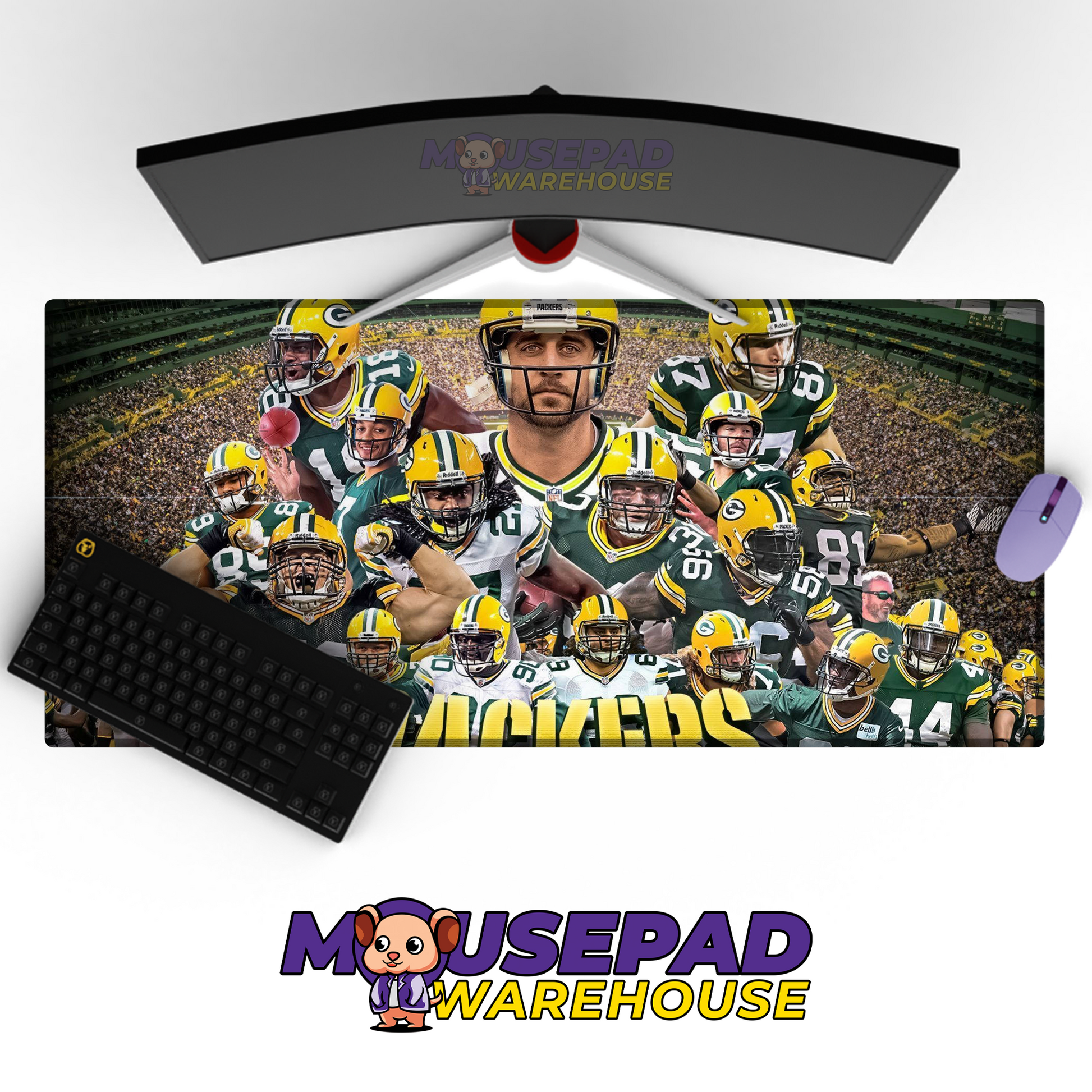 Green Bay Packers V3 Mousepad Deskmat Mockup