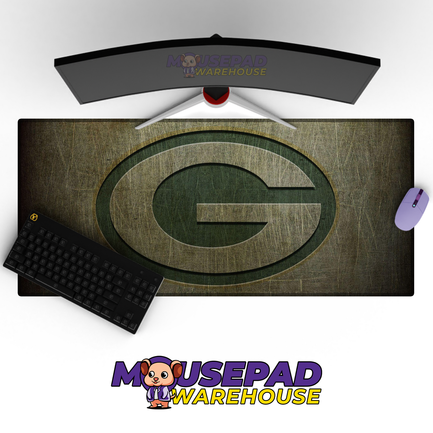 Green Bay Packers V6 Mousepad Deskmat Mockup