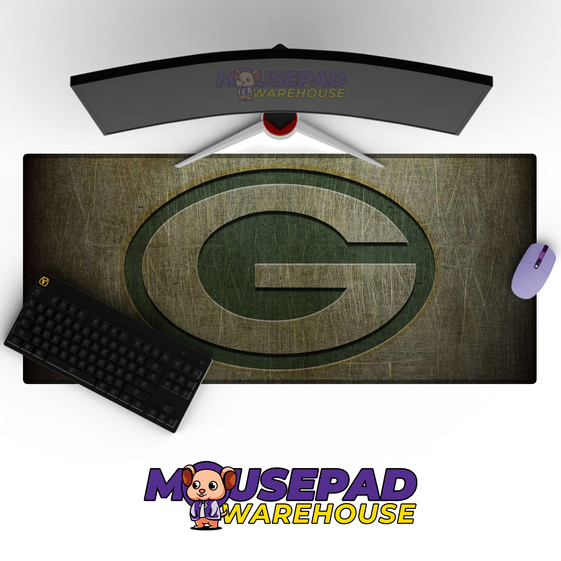 Green Bay Packers V6 Mousepad Deskmat Mockup