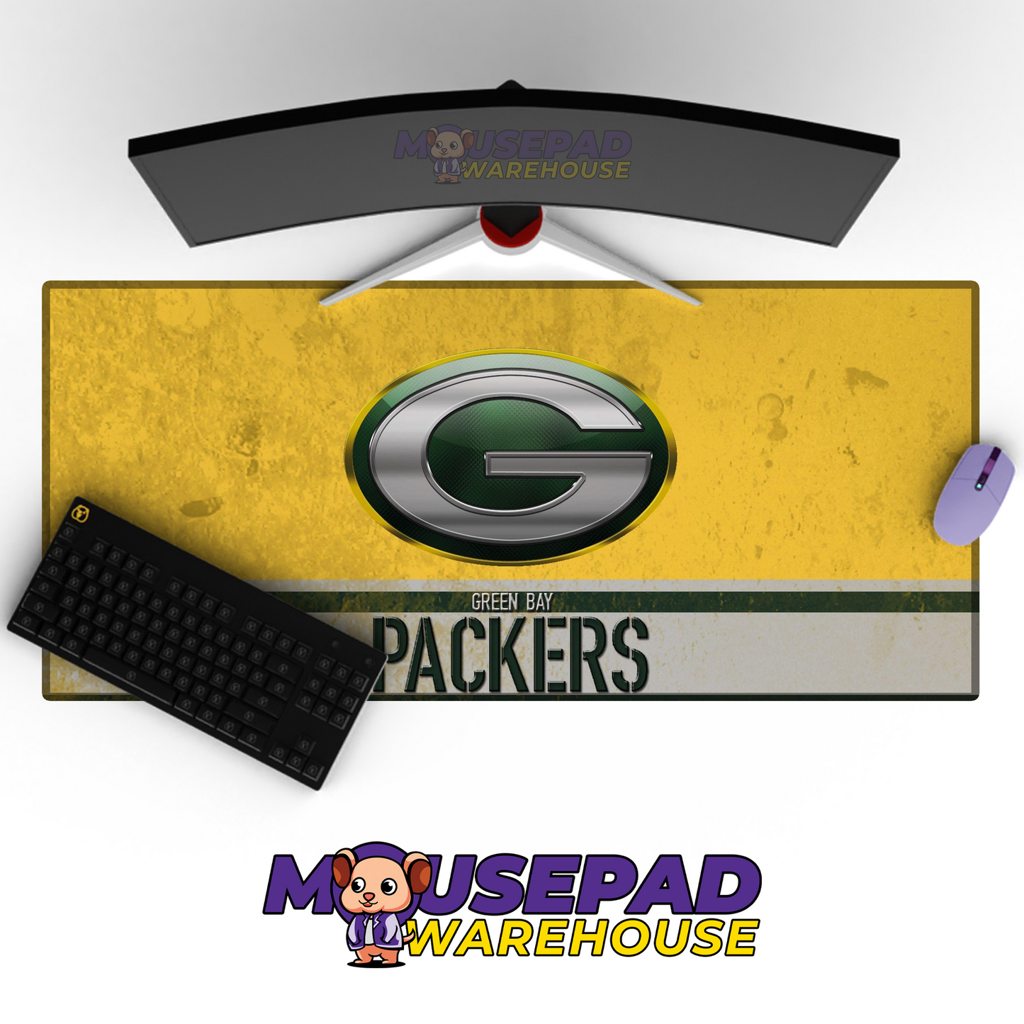 Green Bay Packers V9 Mousepad Deskmat Mockup