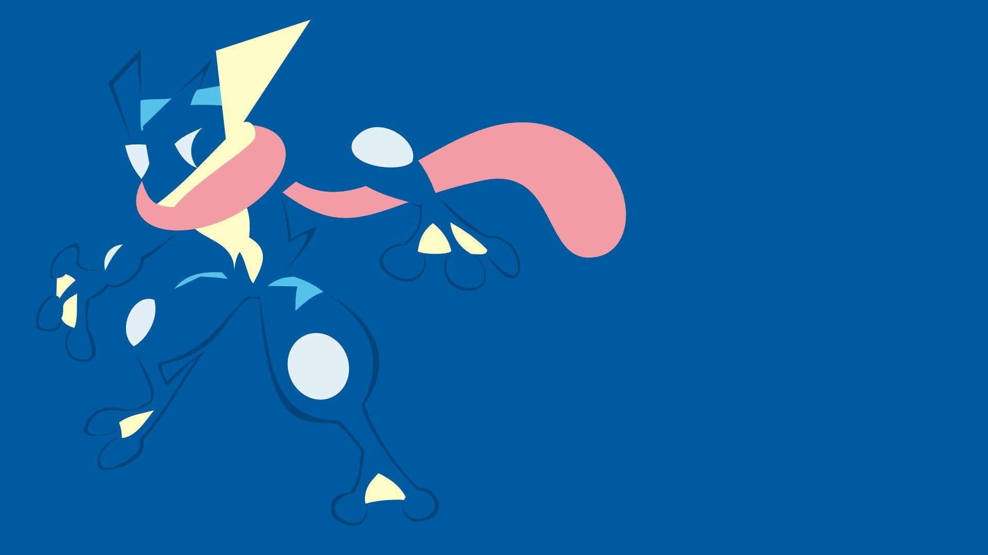 Greninja Blue Silhouette