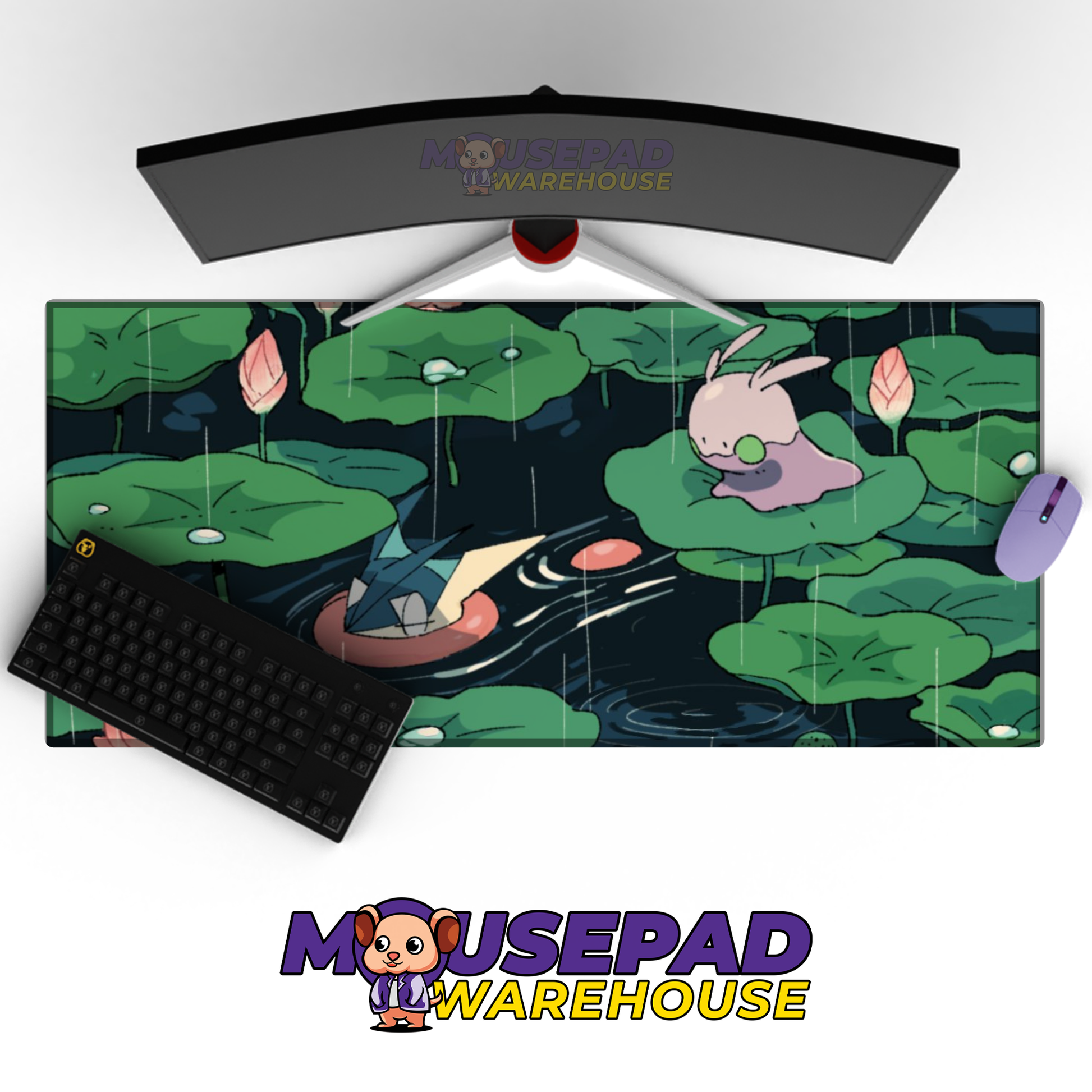 Greninja Goomy Water Lilly Mockup