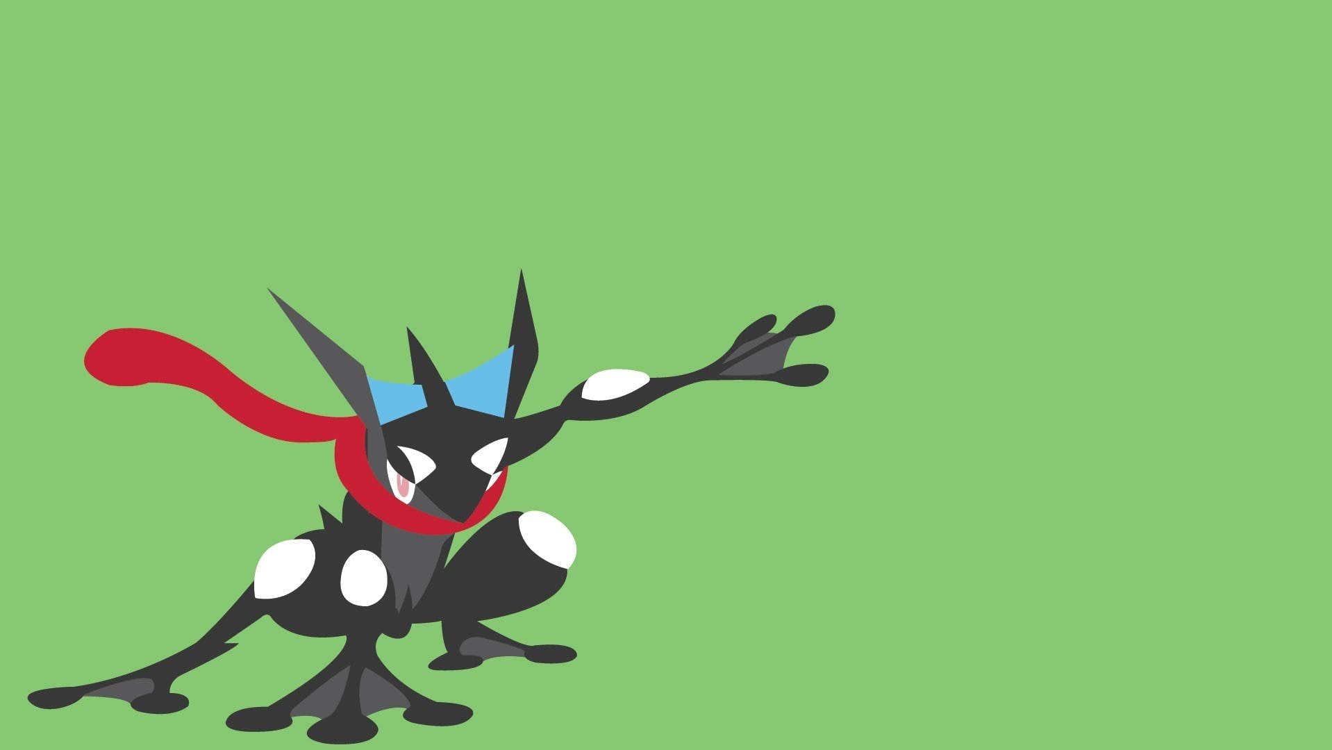 Greninja Green Silhouette