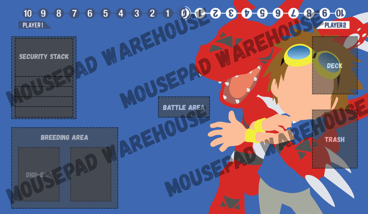 Guilmon Simple Digimon Card Game Playmat