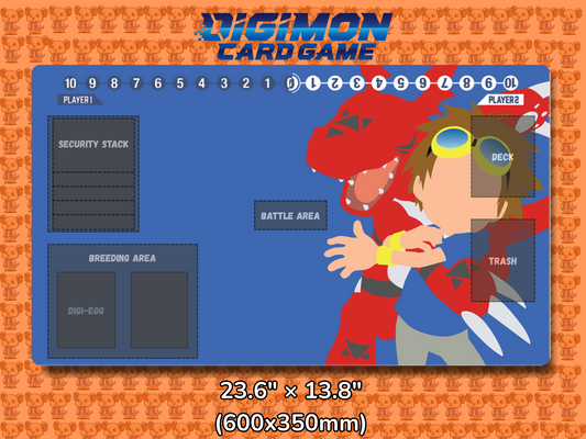 Guilmon Simple Digimon Card Game Playmat Mockup