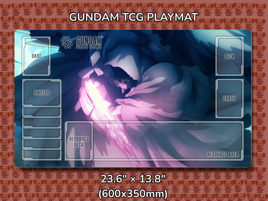 Gundam Snow Gundam TCG Playmat Mockup