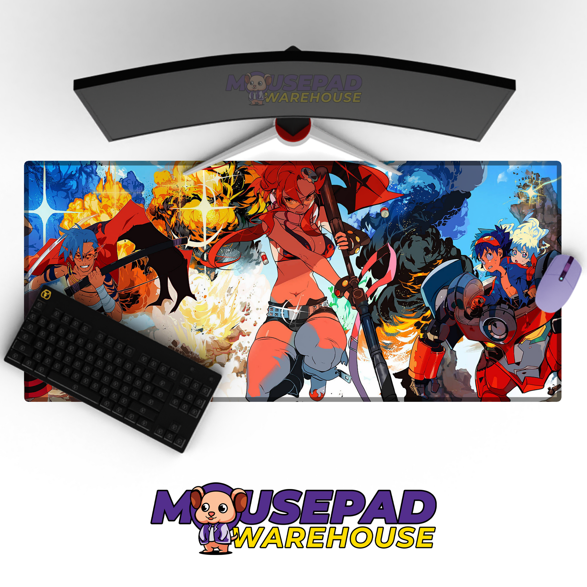 Gurren Lagann V2 Mousepad Mockup