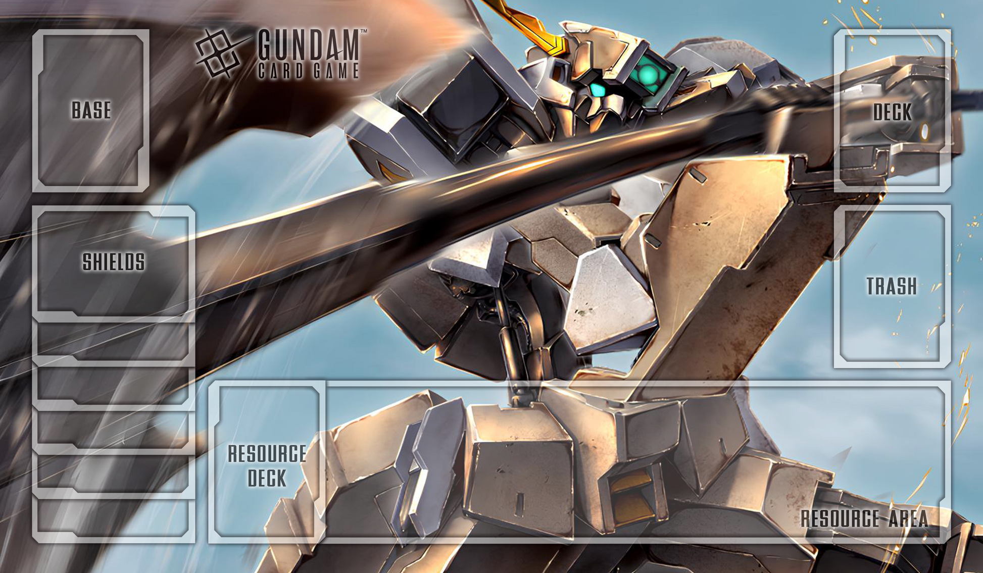 Gusion Rebake Full City Gundam TCG Playmat