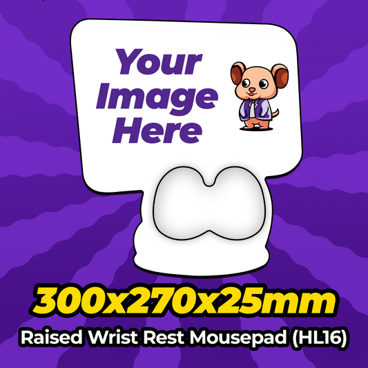 Custom Wrist Rest Mousepad 300x270x25mm (HL16) MousepadWarehouse.com