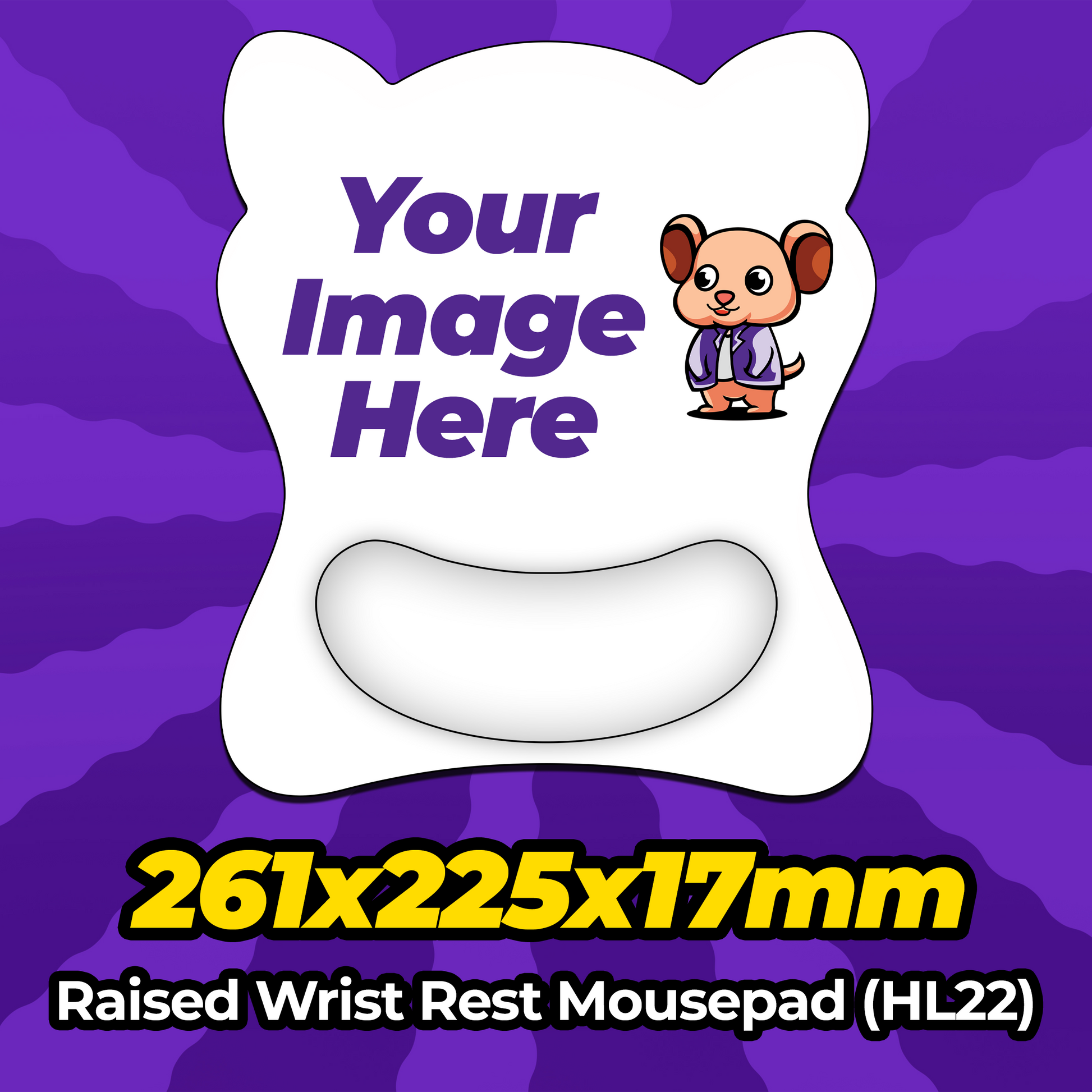 Custom Wrist Rest Mousepad 261x225x17mm (HL22) MousepadWarehouse.com