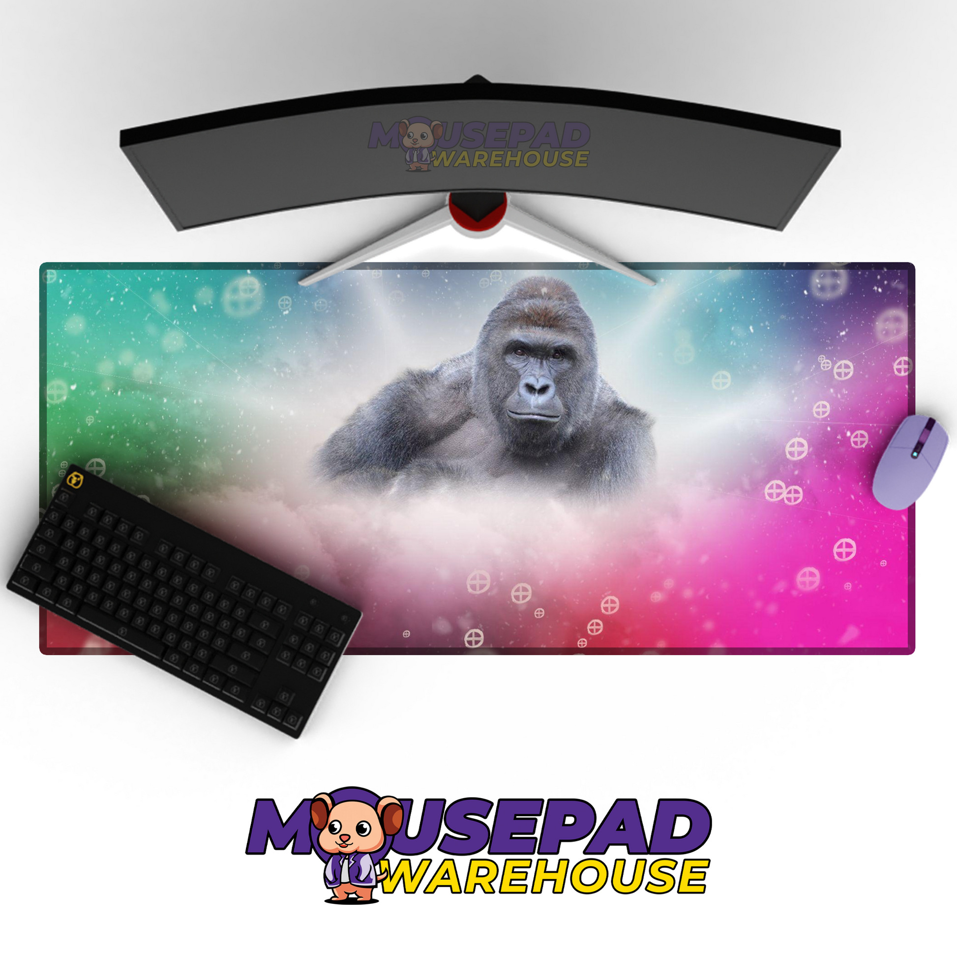 Harambe Meme Mousepad Desk mat Mockup