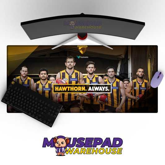 Hawthorn Hawks V2 Mousepad Deskmat Mockup