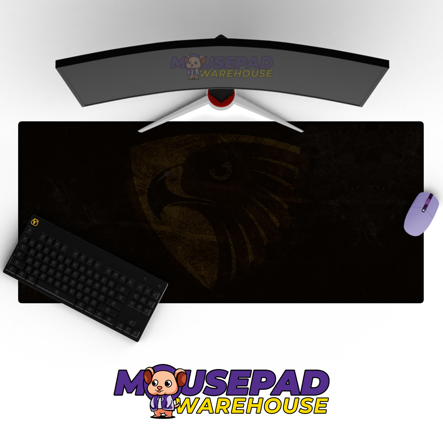 Hawthorn Hawks V6 Mousepad Deskmat Mockup