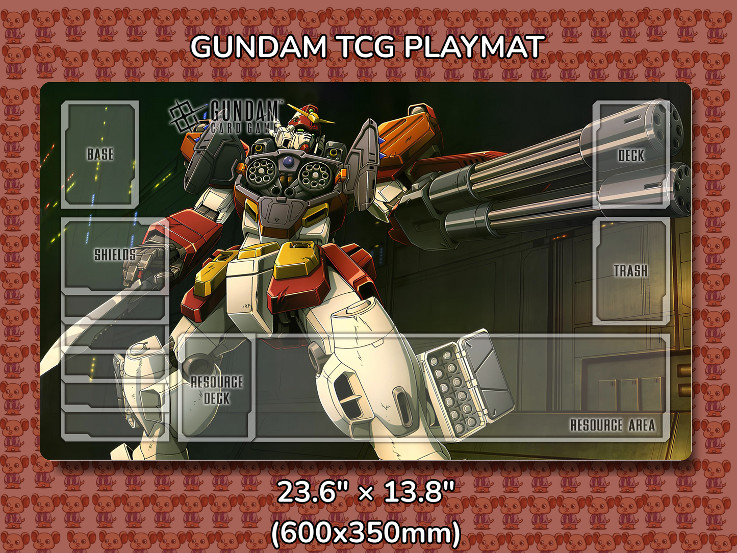 Heavy Arms Gundam TCG Playmat Mockup