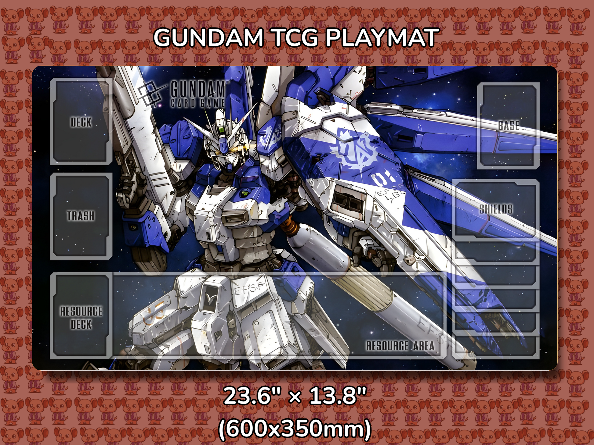 Hi Nu RX932 Lefty Gundam TCG Playmat Mockup