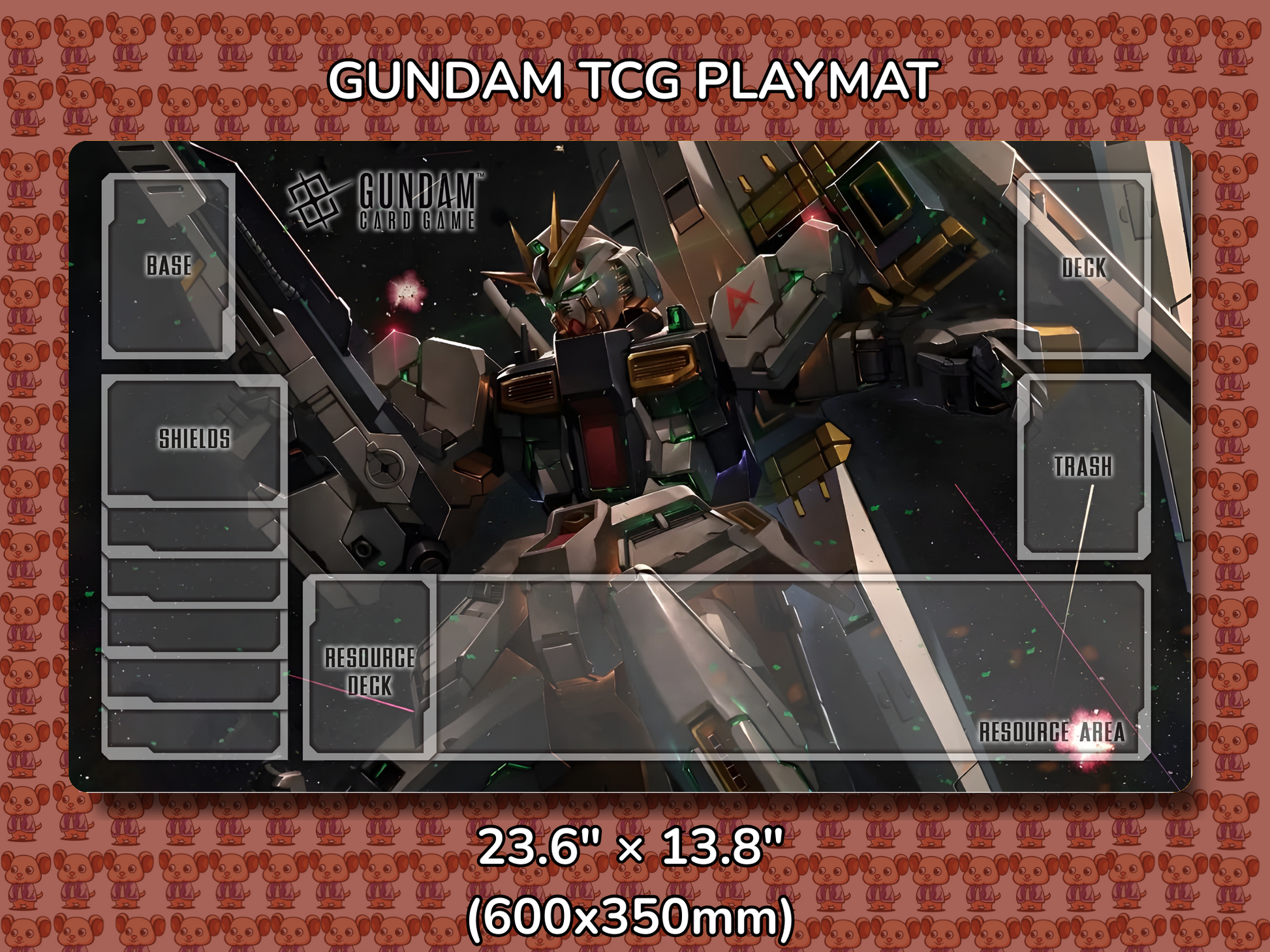 Hi Nu RX932 V3 Gundam TCG Playmat Mockup