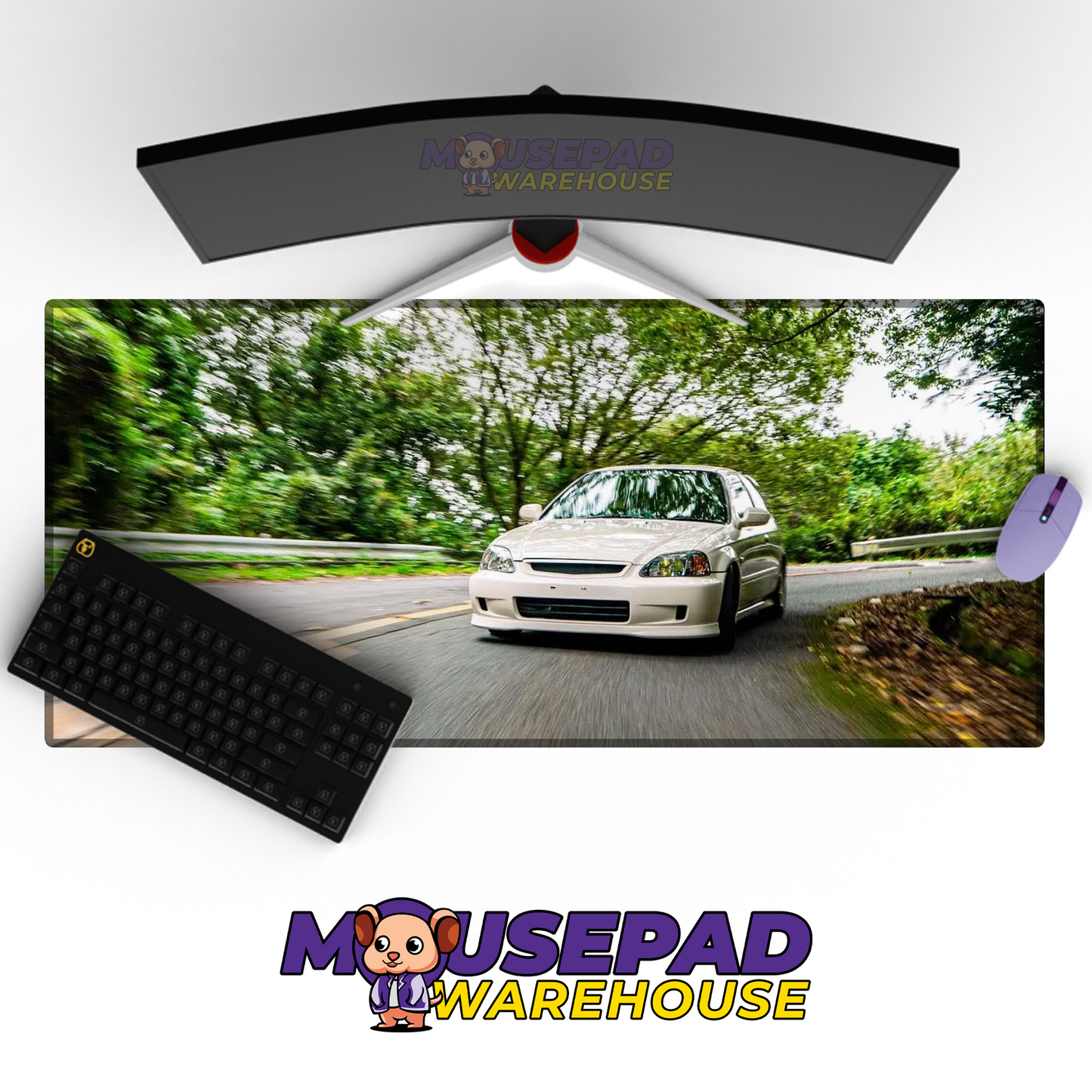Honda Civic EK V10 Mousepad Mockup