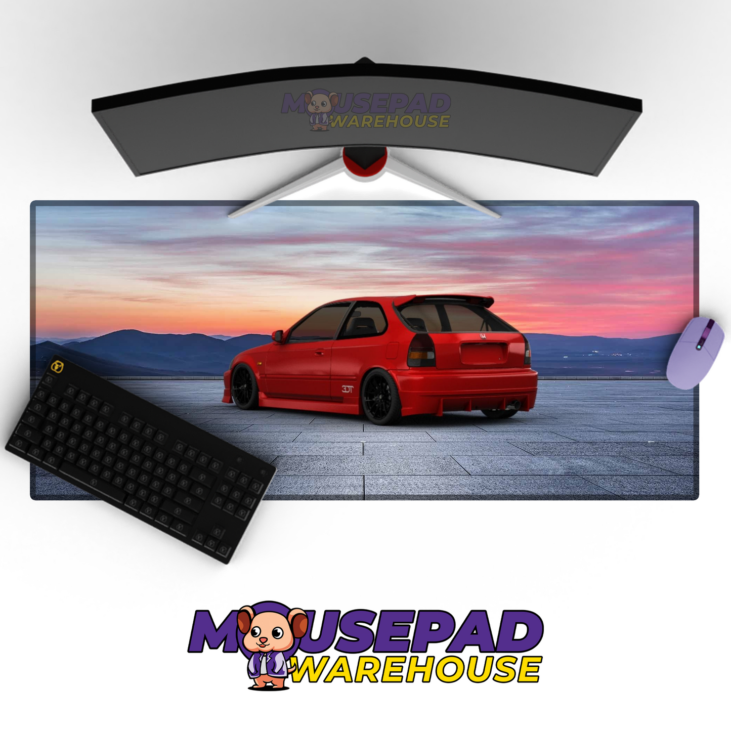 Honda Civic EK V13 Mousepad Mockup