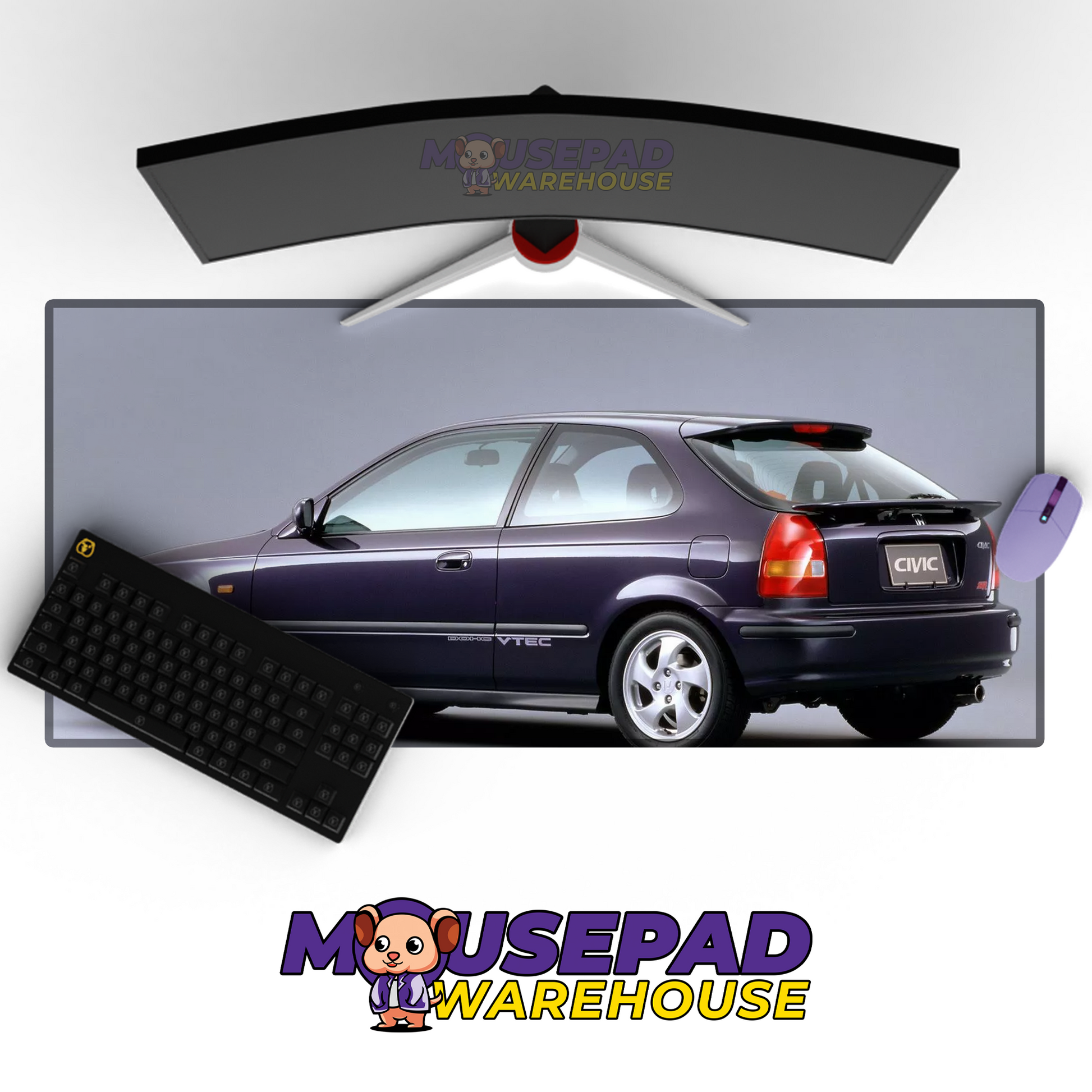 Honda Civic EK V14 Mousepad Mockup