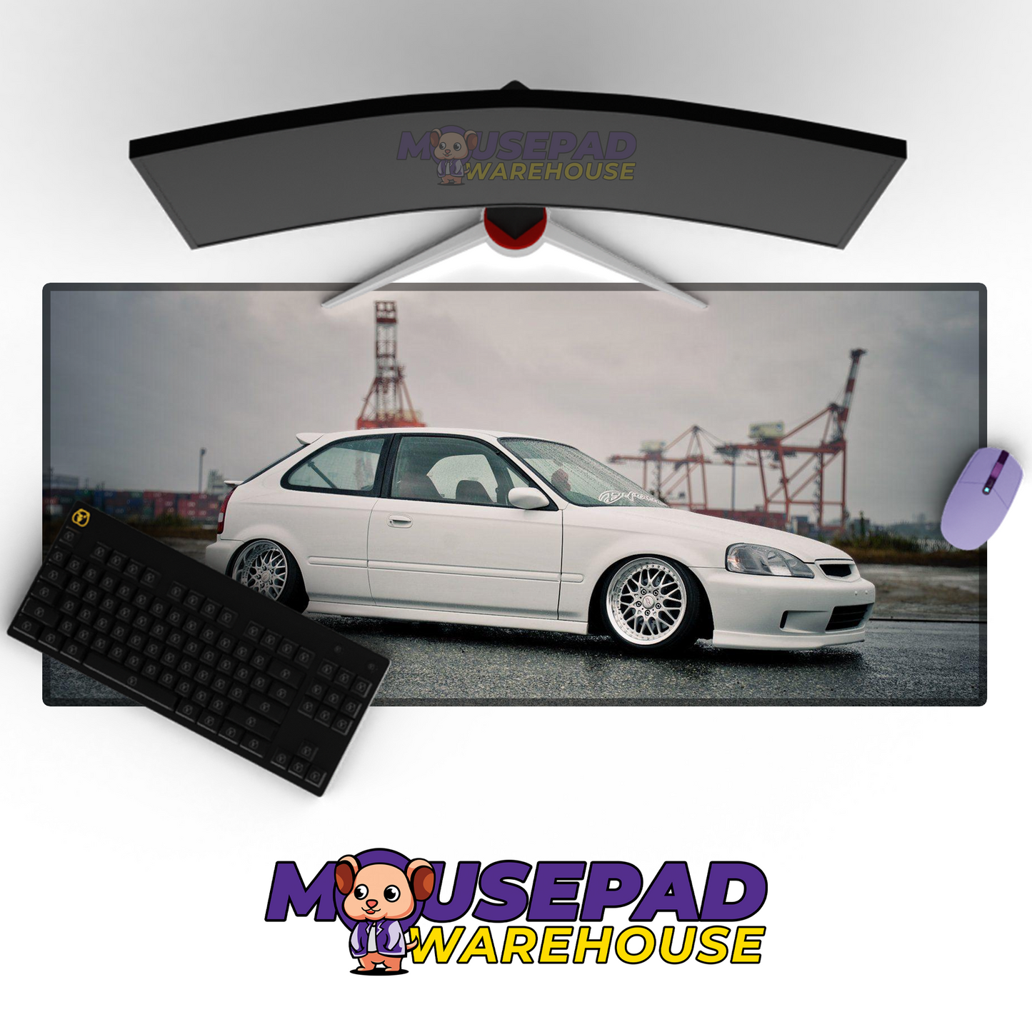 Honda Civic EK V16 Mousepad Mockup