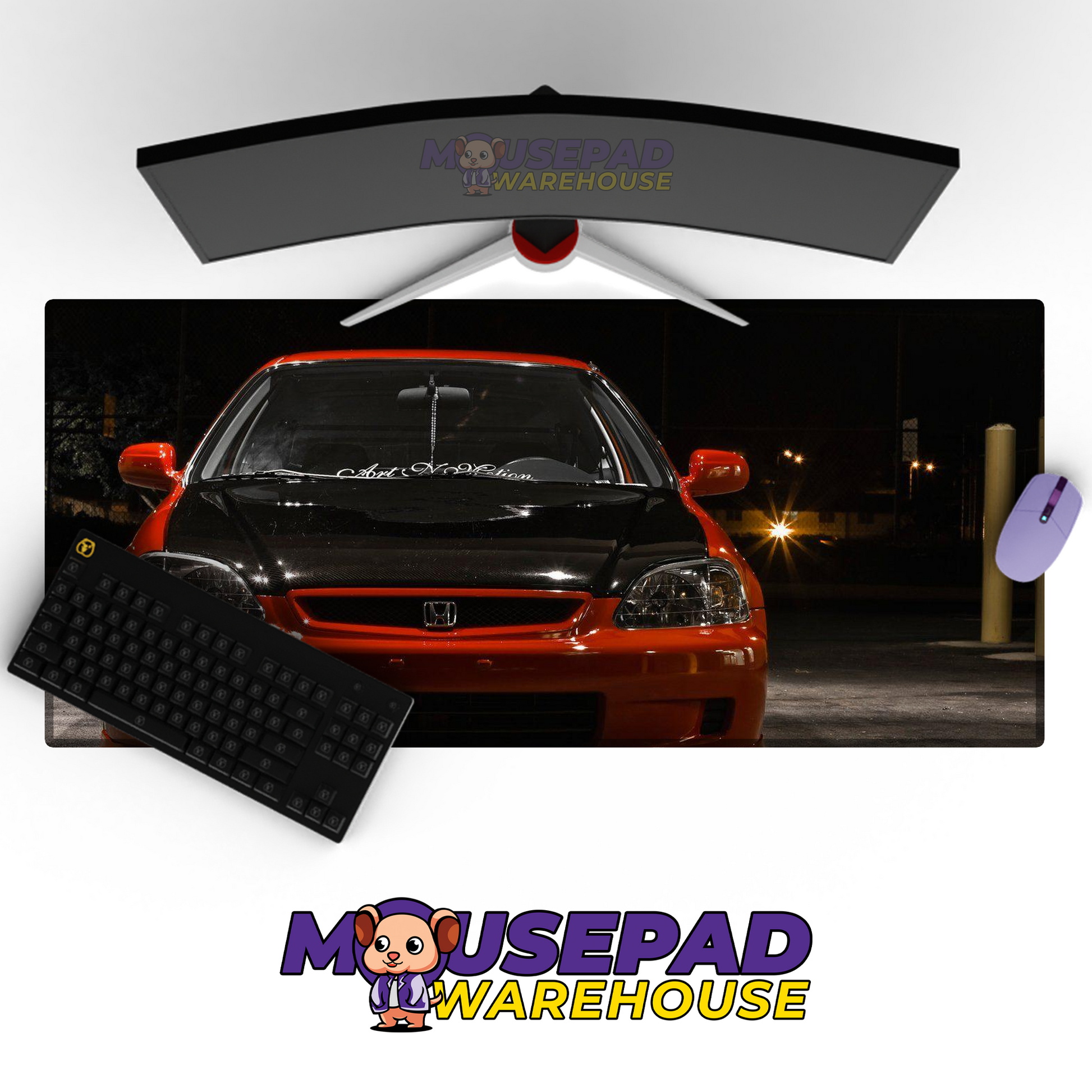Honda Civic EK V18 Mousepad Mockup