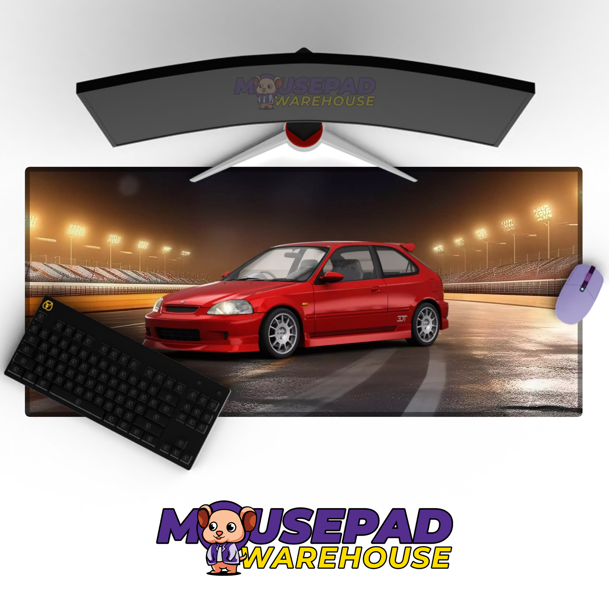 Honda Civic EK V1 Mousepad Mockup