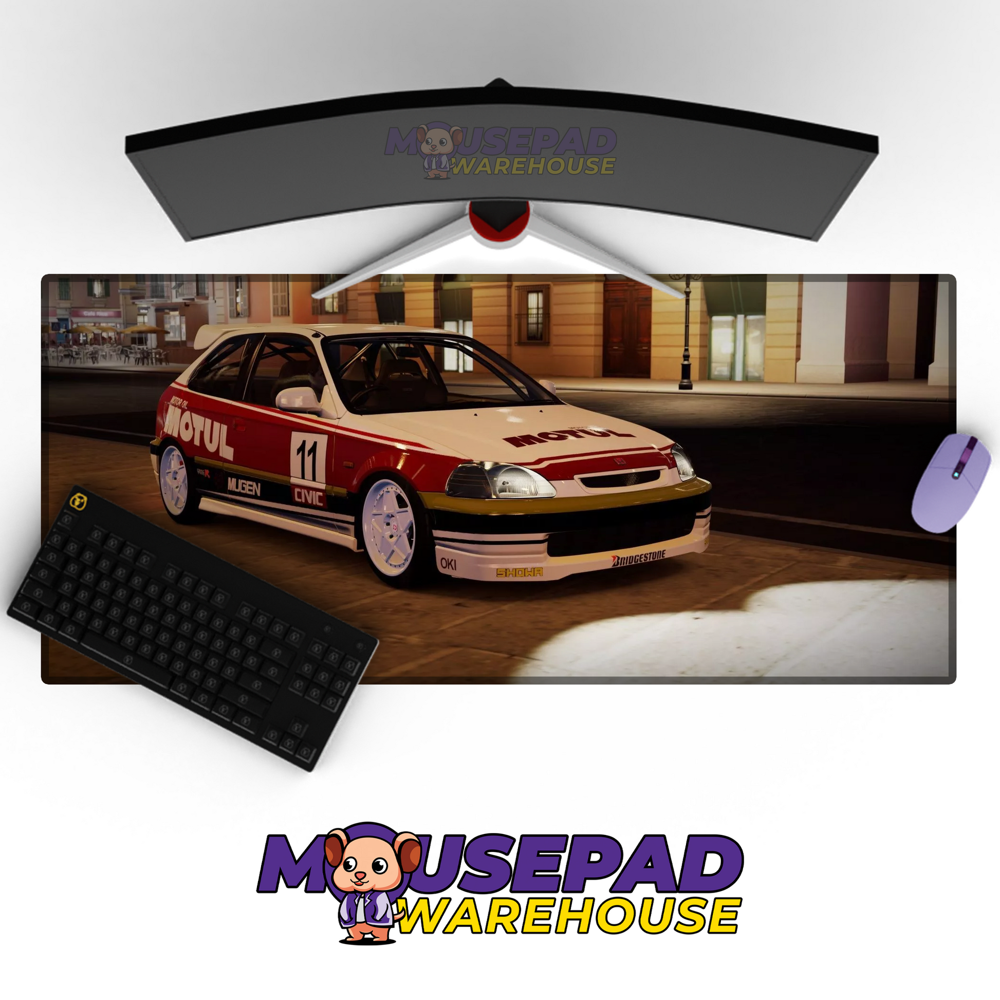 Honda Civic EK V3 Mousepad Mockup