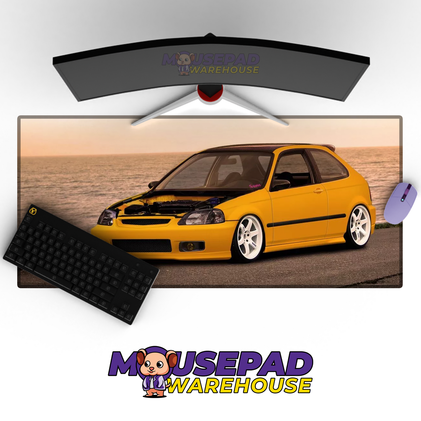 Honda Civic EK V5 Mousepad Mockup