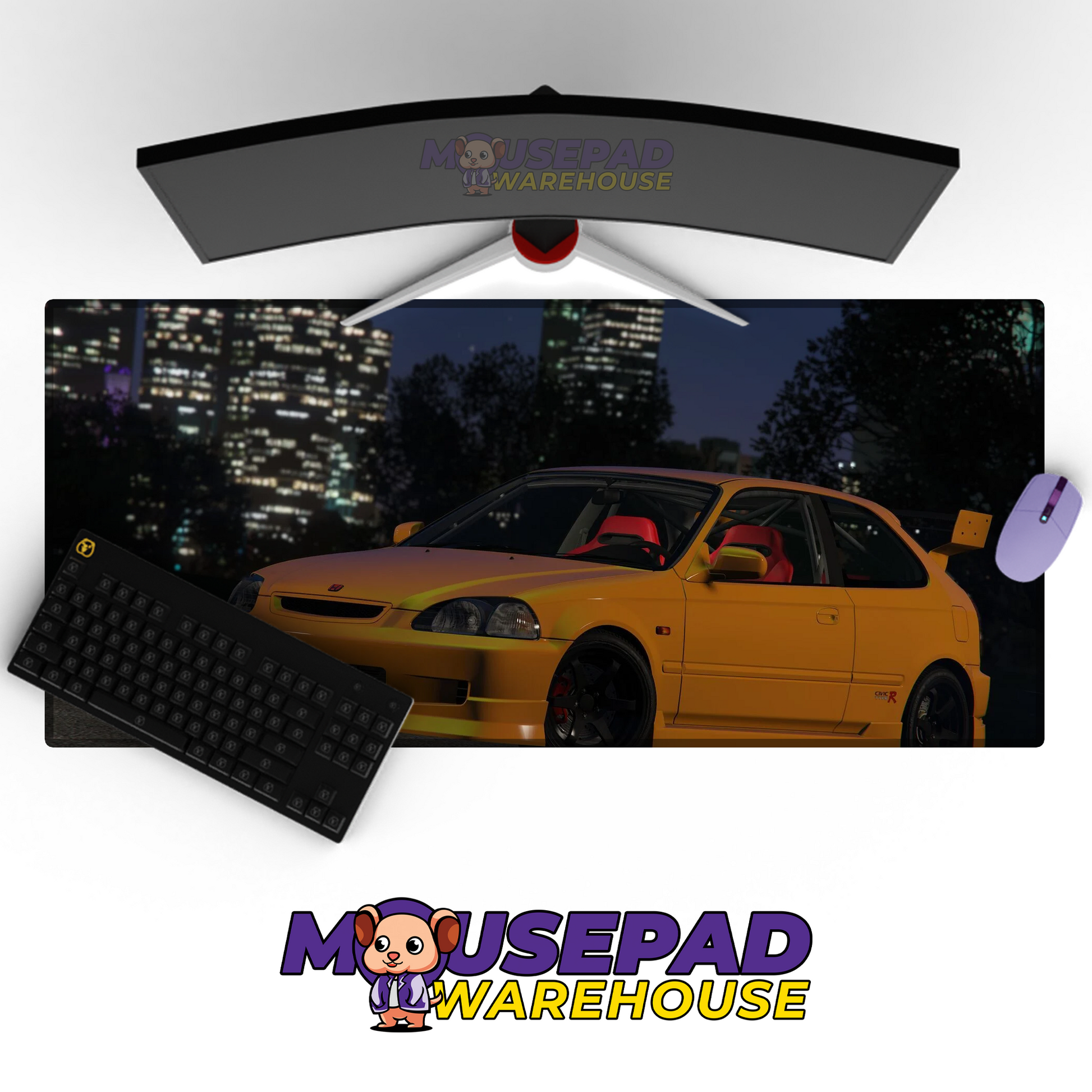 Honda Civic EK V8 Mousepad Mockup