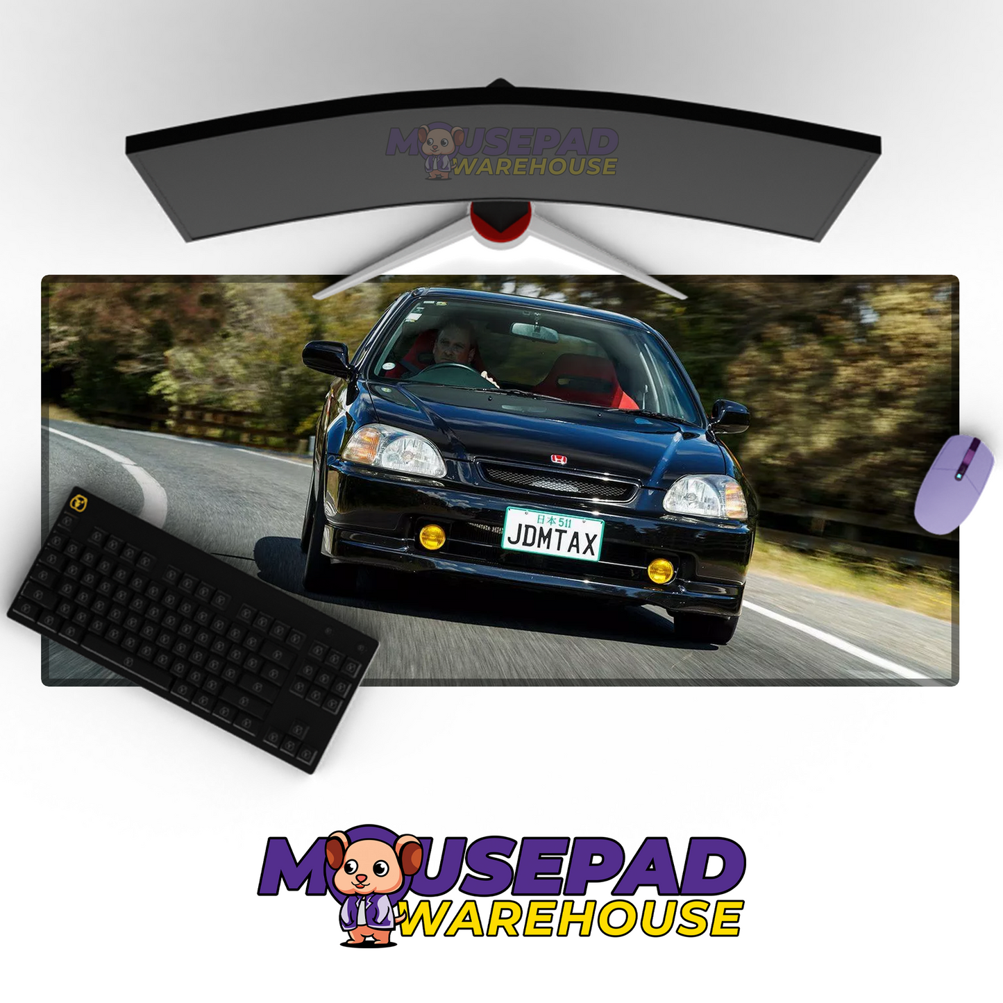 Honda Civic EK V9 Mousepad Mockup
