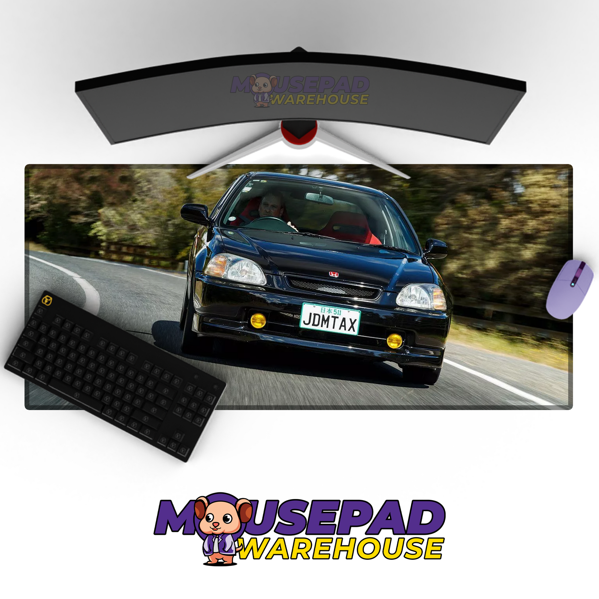 Honda Civic EK V9 Mousepad Mockup