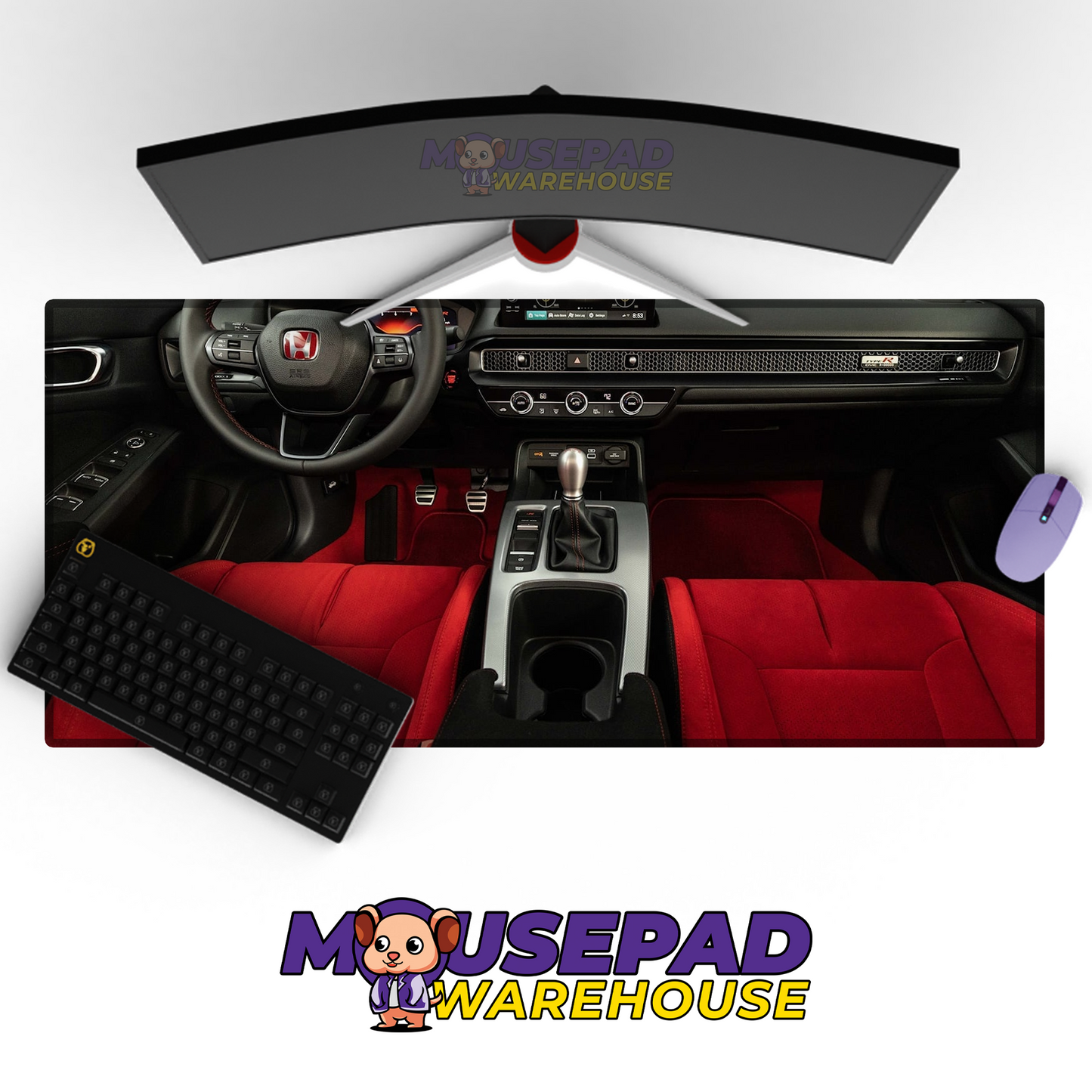 Honda Civic FL5 Type R V2 Mousepad Mockup