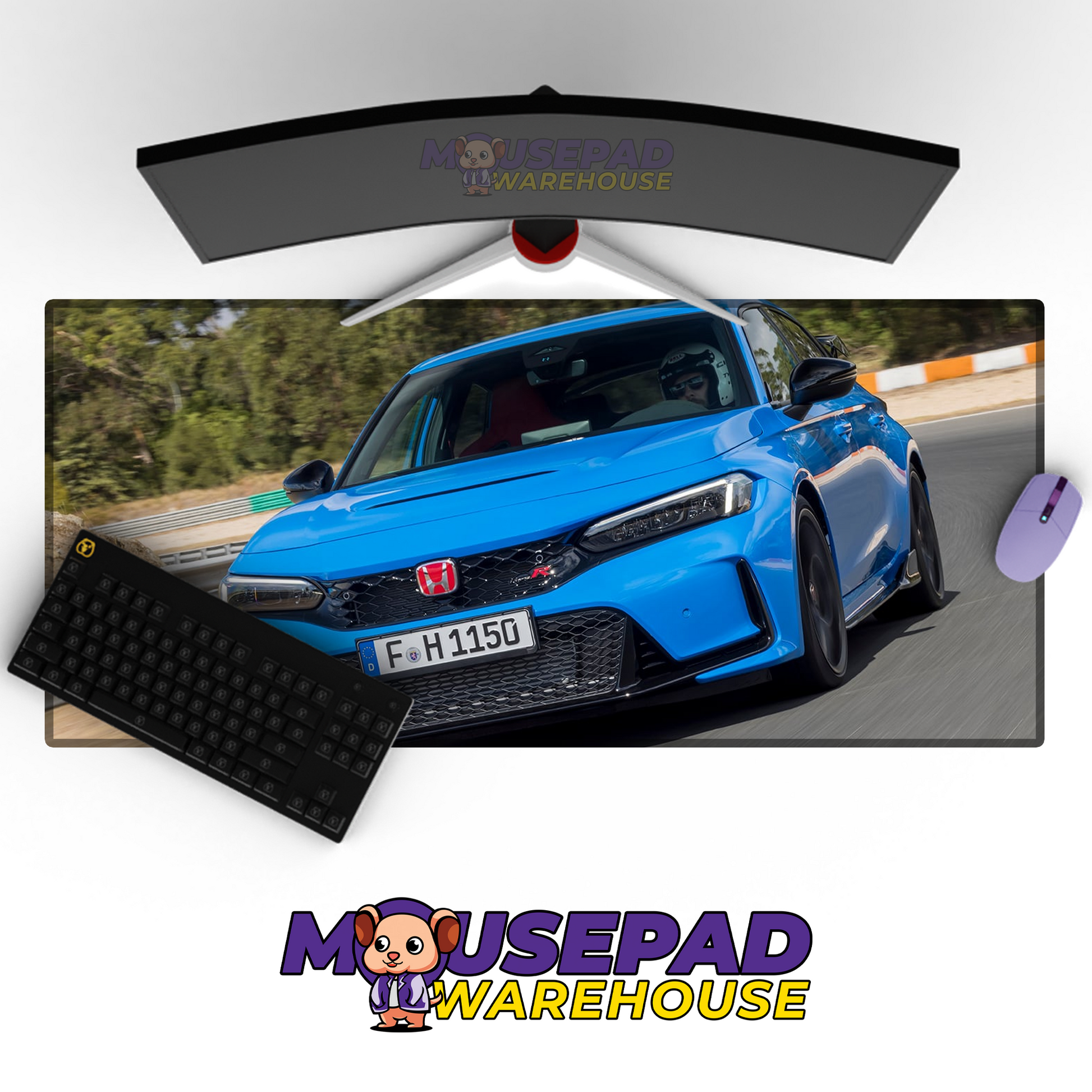 Honda Civic FL5 Type R V8 Mousepad Mockup