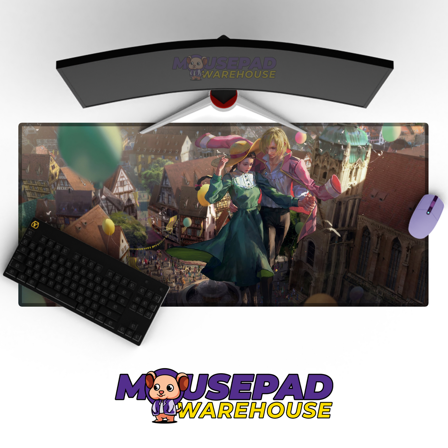Howls Moving Castle V16 Mousepad Mockup