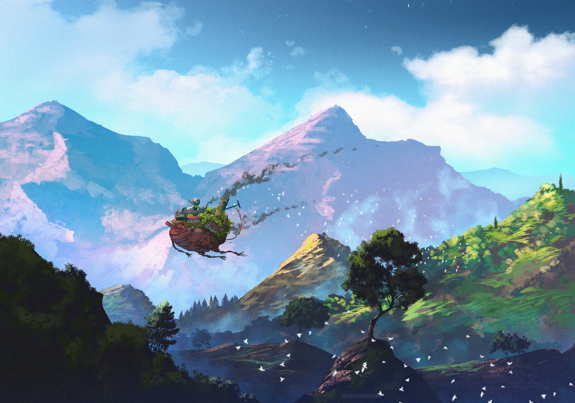 Howls Moving Castle V44 Mousepad