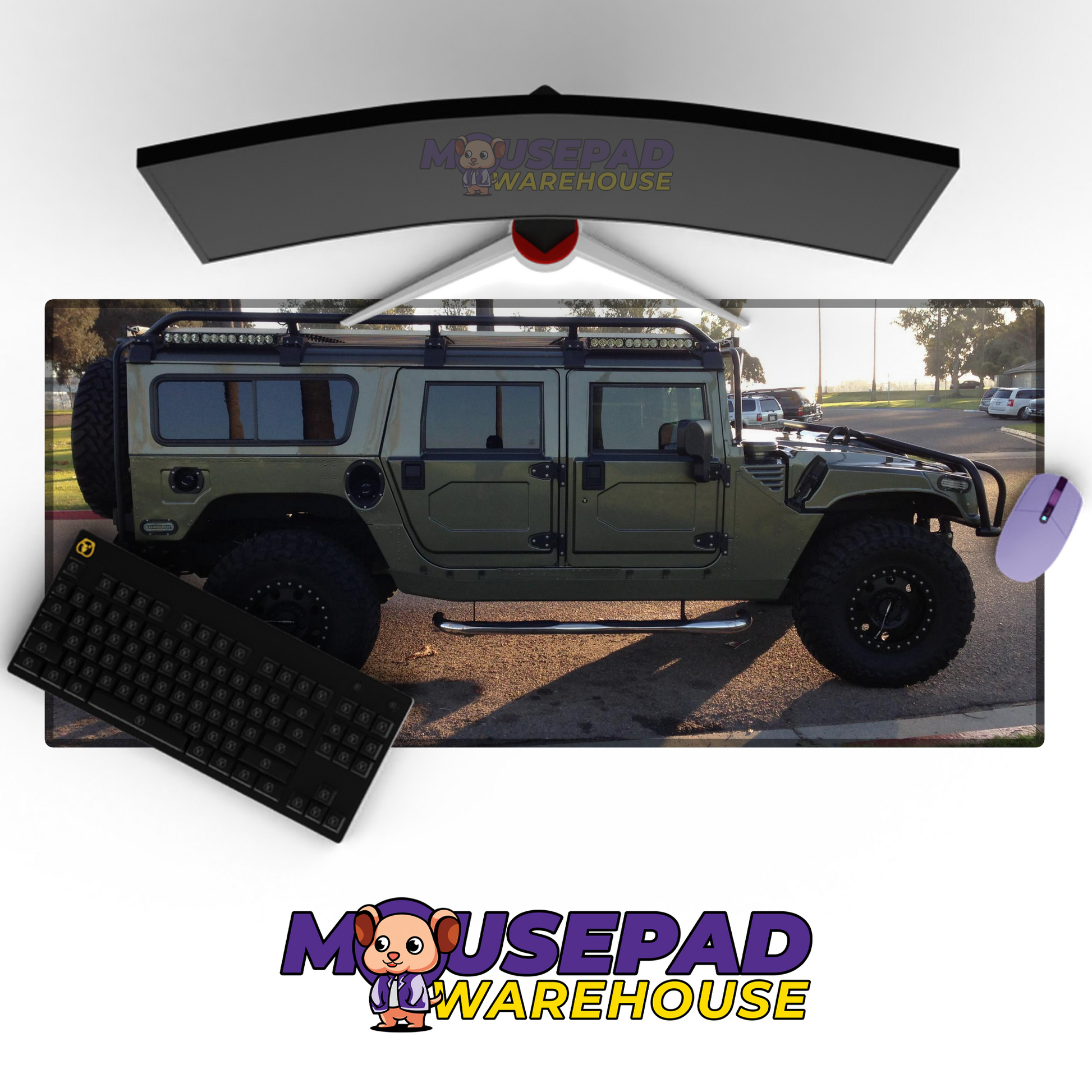Humvee HMMWV V12 Mousepad Deskmat Mockup